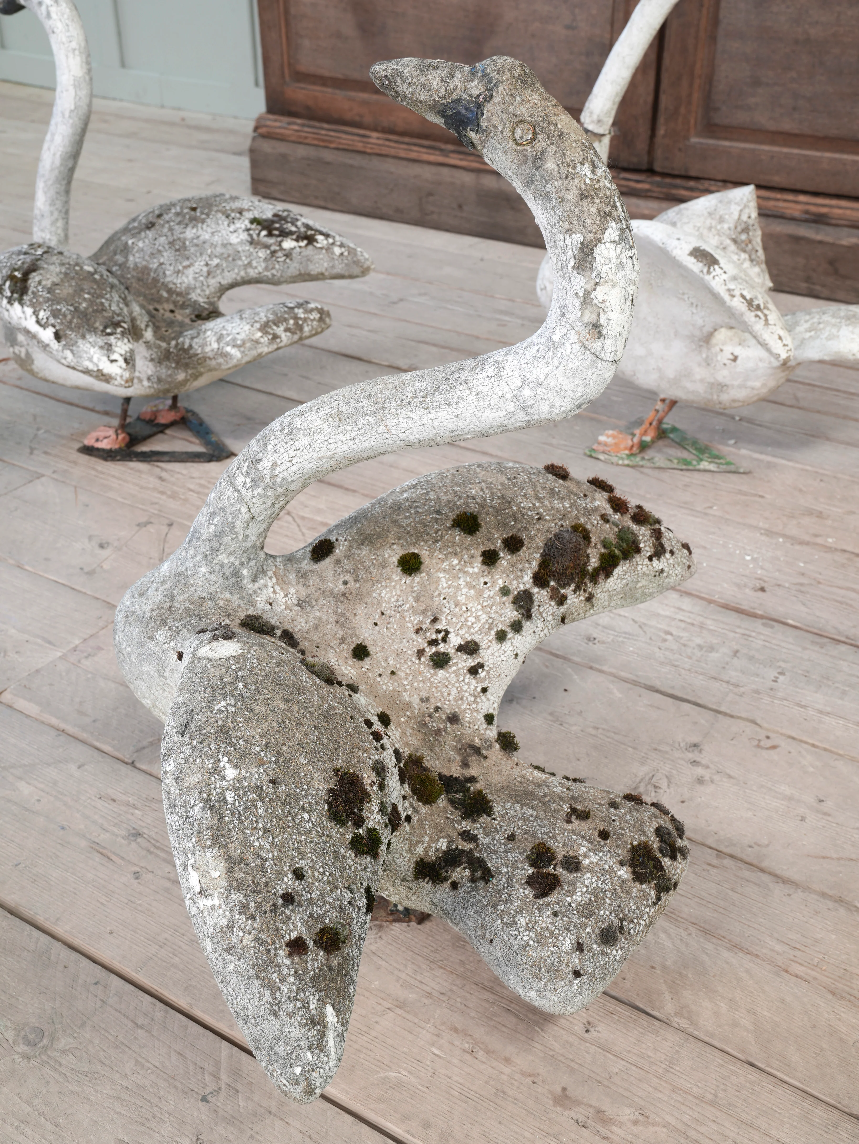 A Bevy of Composition Stone Swans - Image 27