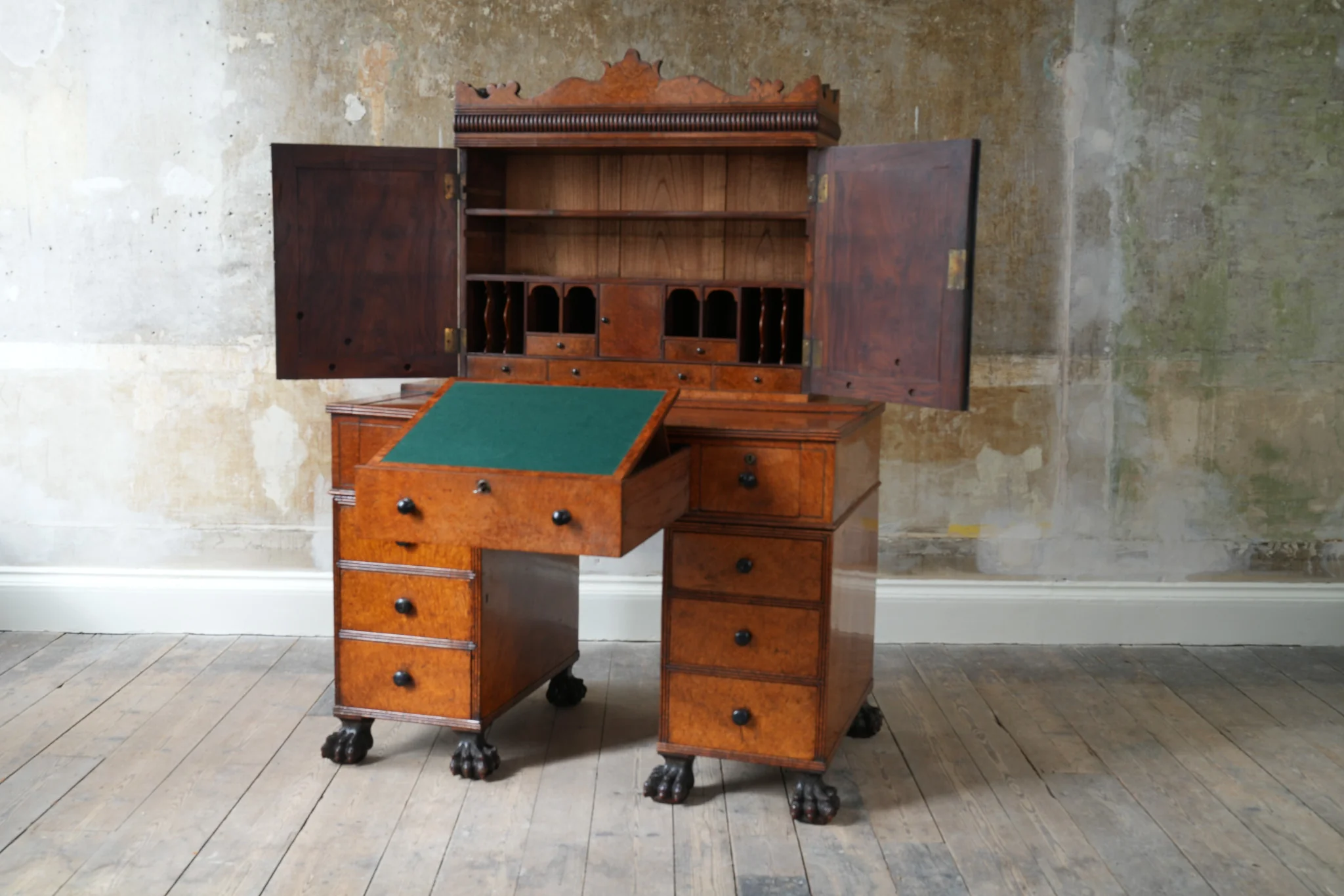 A George IV Amboyna Campaign Desk - Image 14