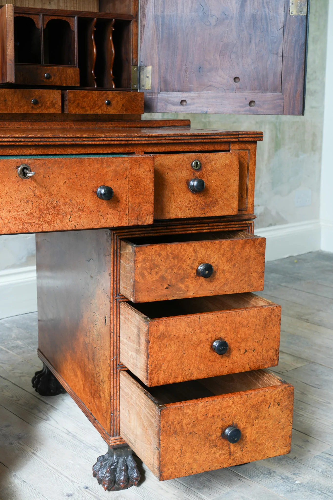 A George IV Amboyna Campaign Desk - Image 9