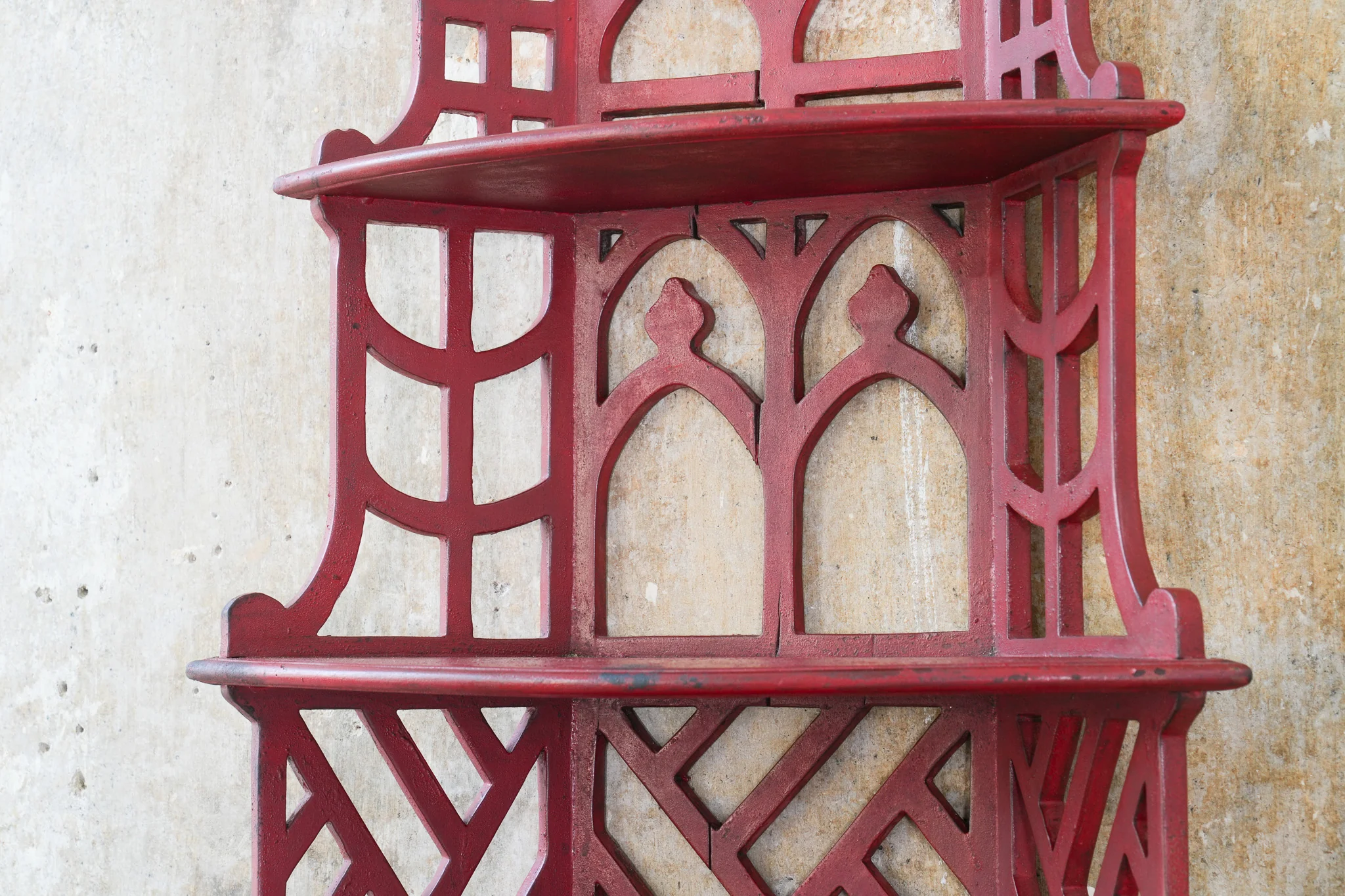 A Pair of Chinese Chippendale Hanging Shelves - Image 12