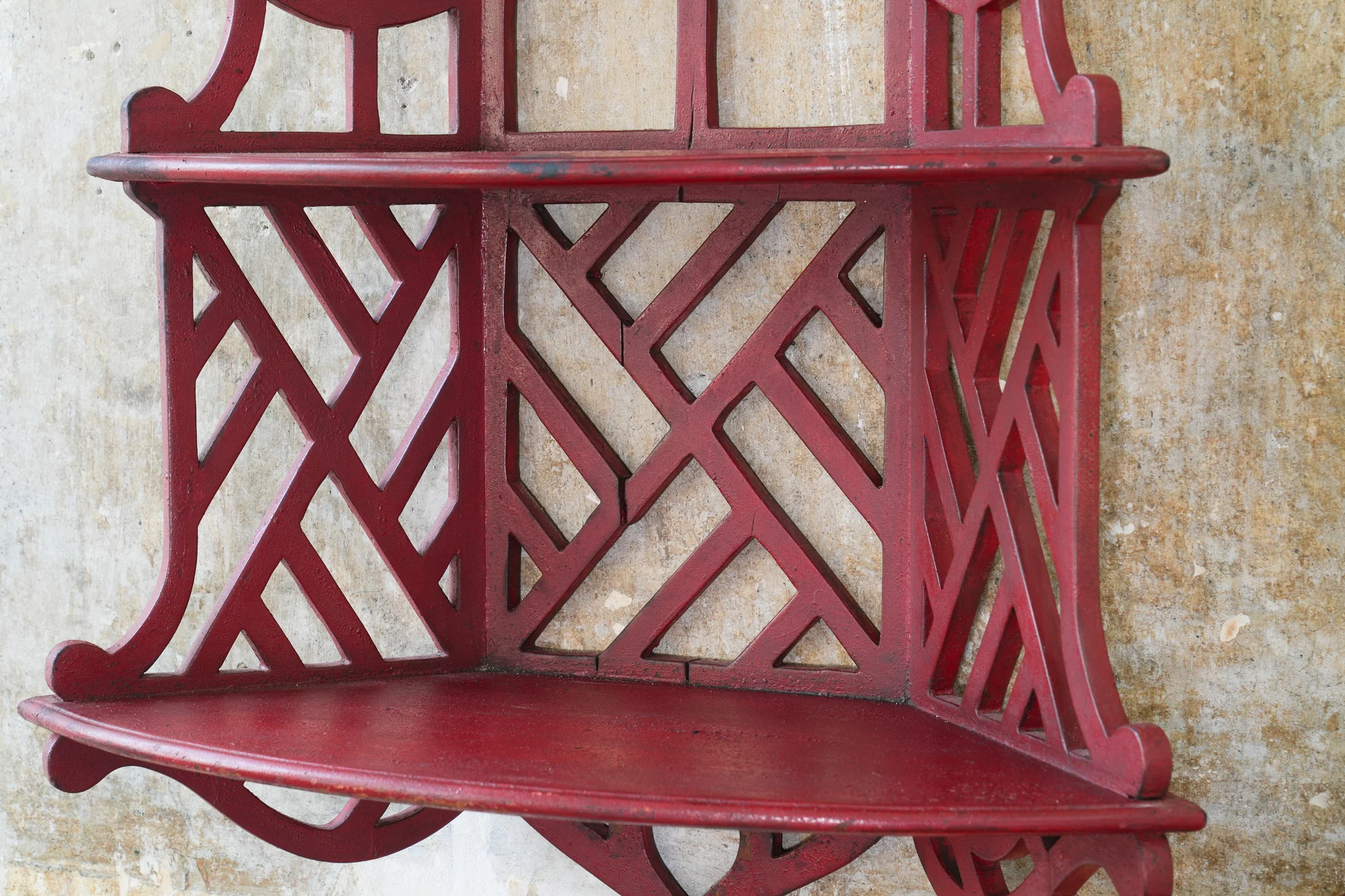 A Pair of Chinese Chippendale Hanging Shelves - Image 13
