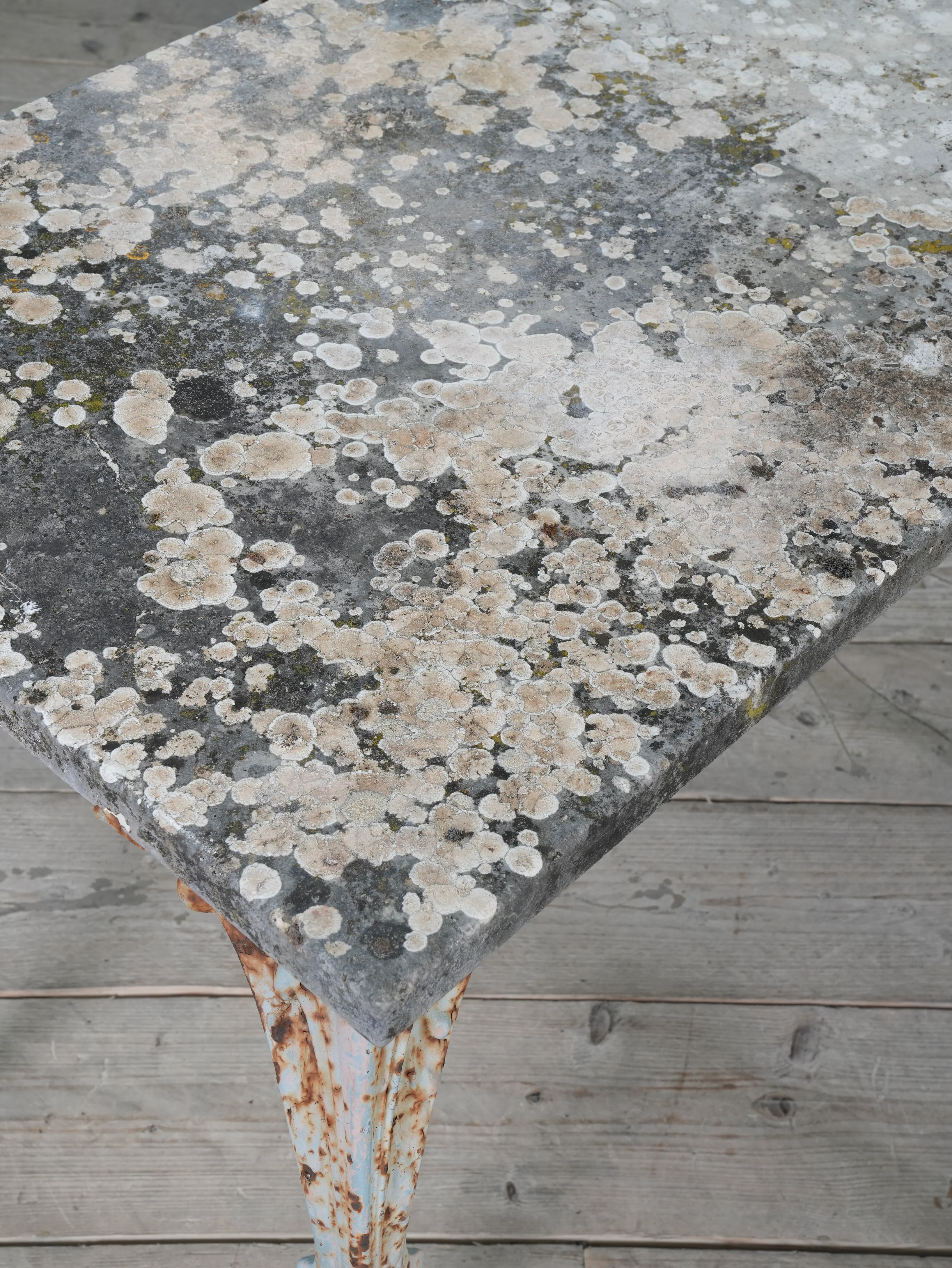 A Pair of Travertine Marble & Cast Iron Orangery Tables - Image 12