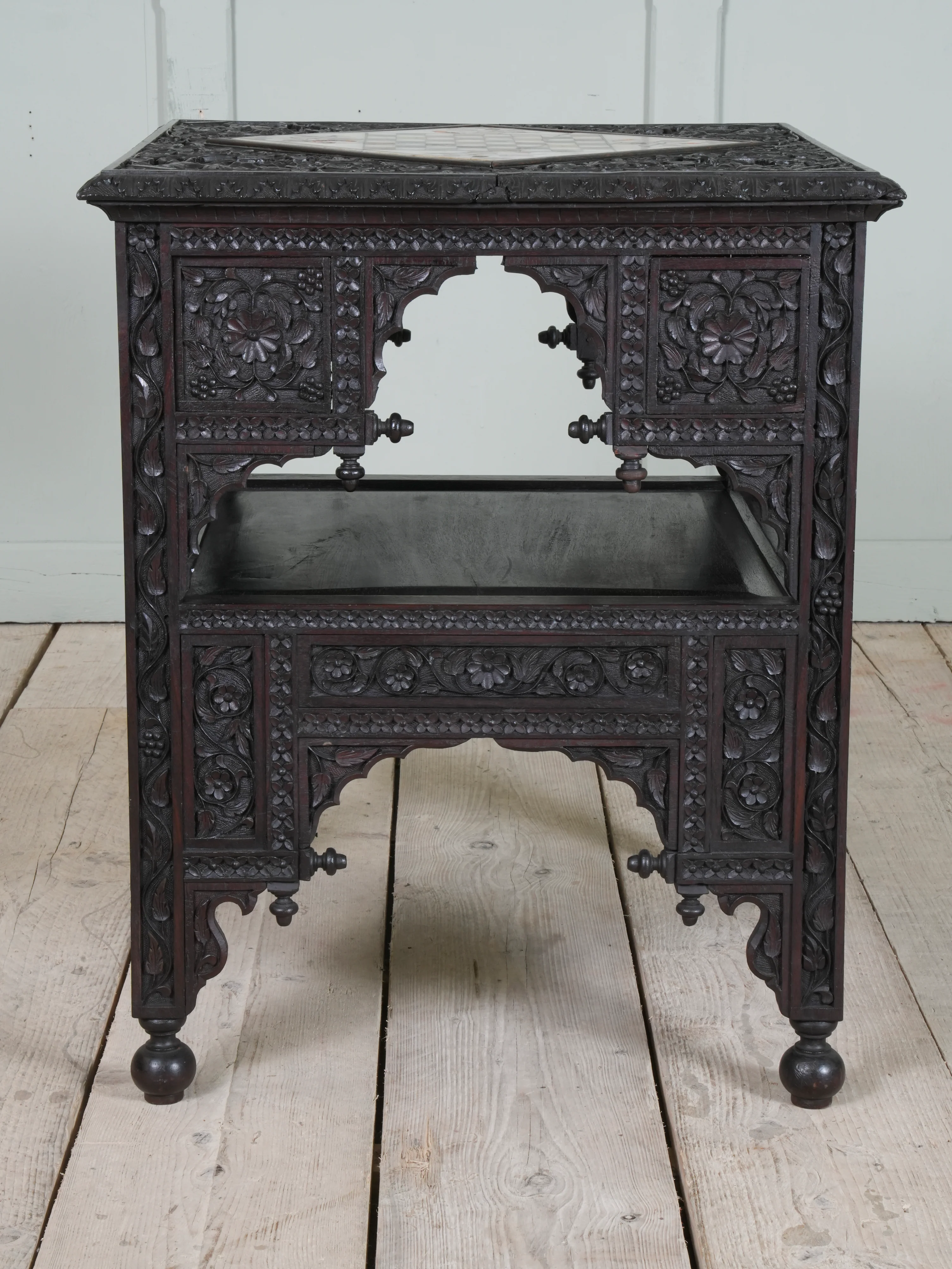 A Carved Rosewood & Pietra Dura Occasional Table - Image 11
