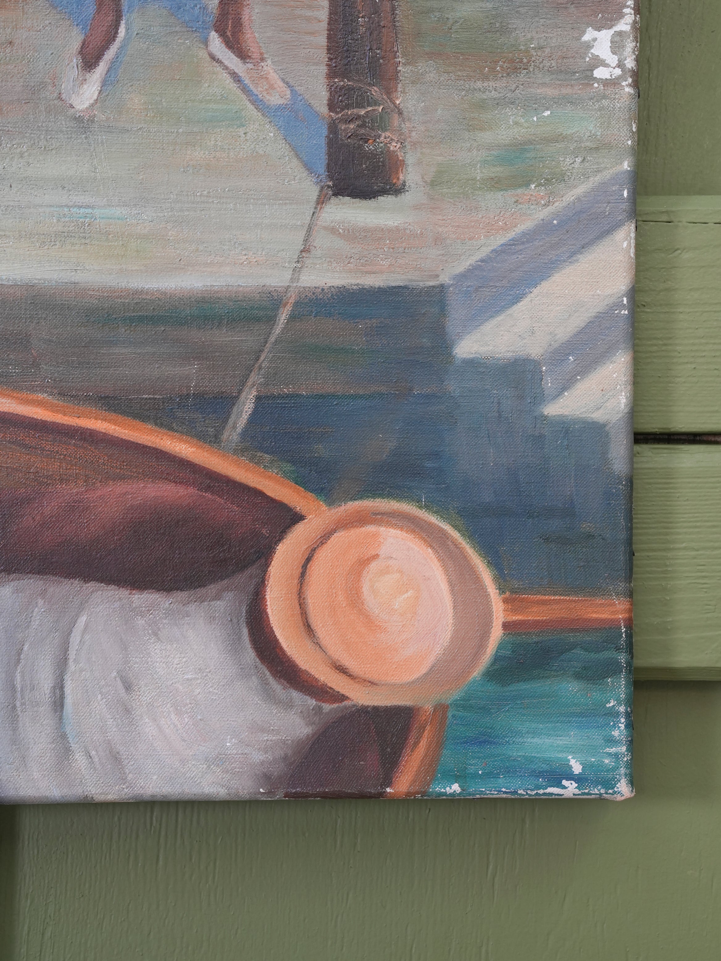 A Caribbean Harbour Oil On Canvas - Image 3