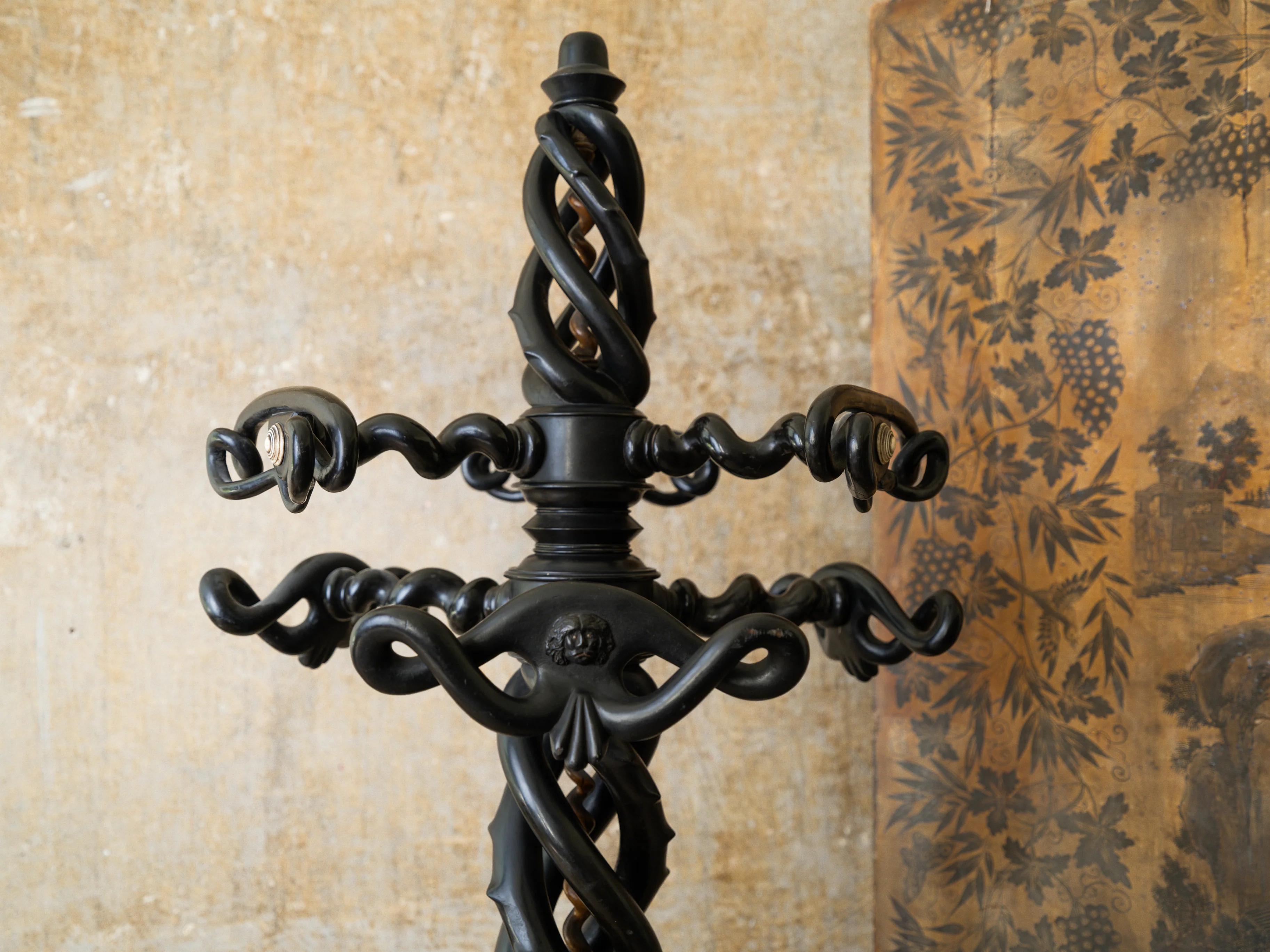 A 19th Century Ebonised Hat & Coat Stand - Image 9