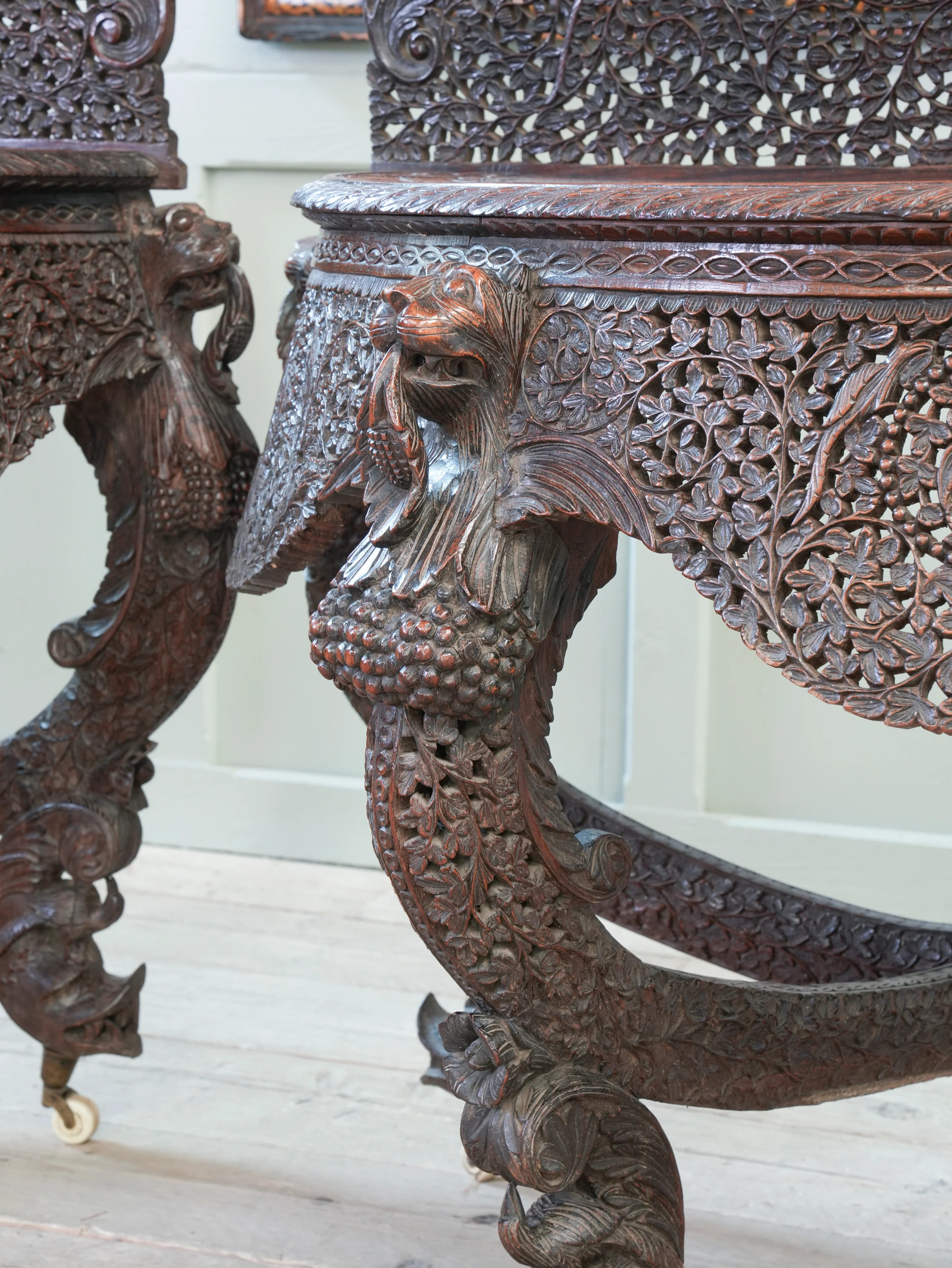 A Pair of 19th Century Anglo Indian Console Tables - Image 13