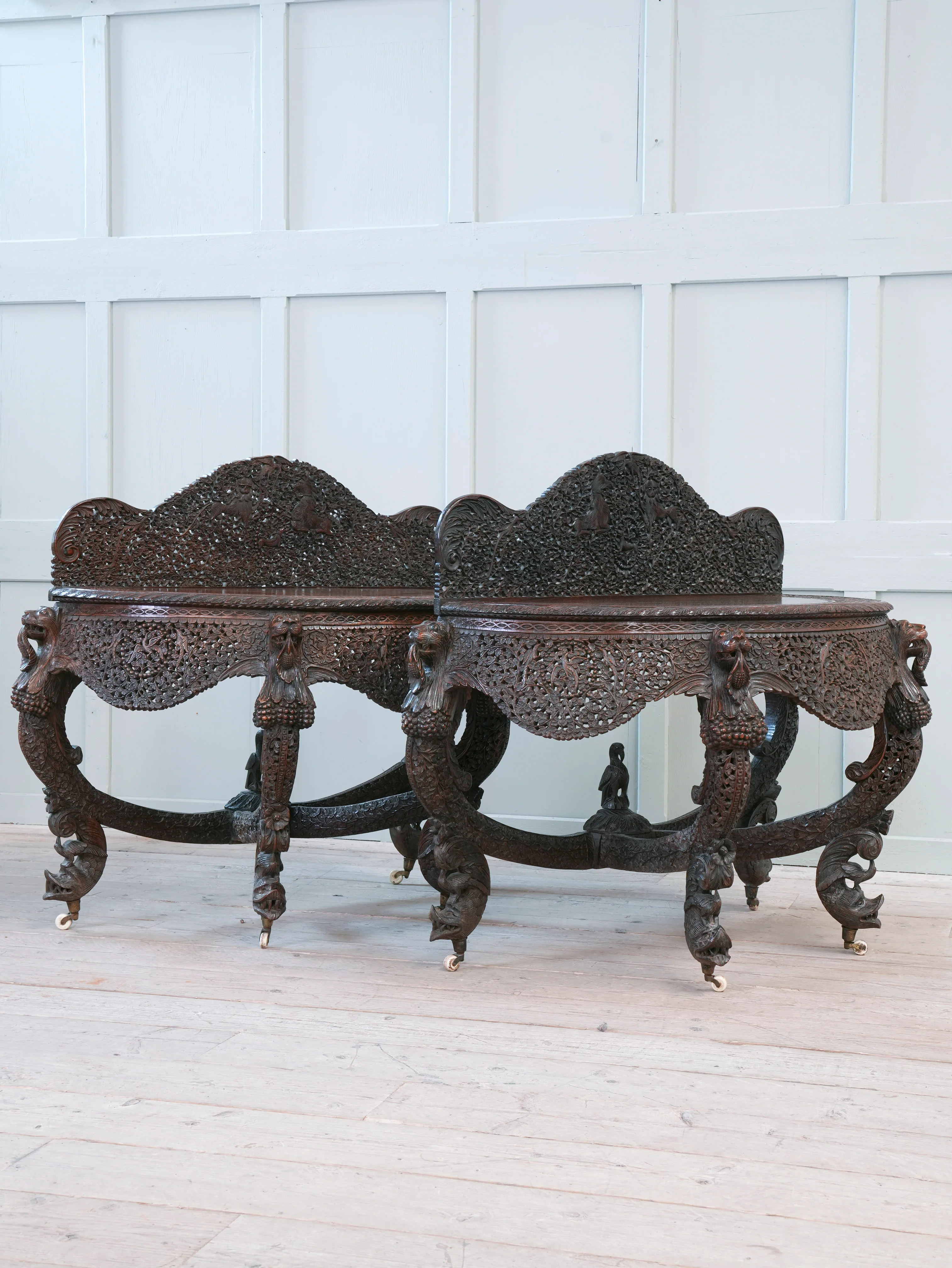 A Pair of 19th Century Anglo Indian Console Tables - Image 4