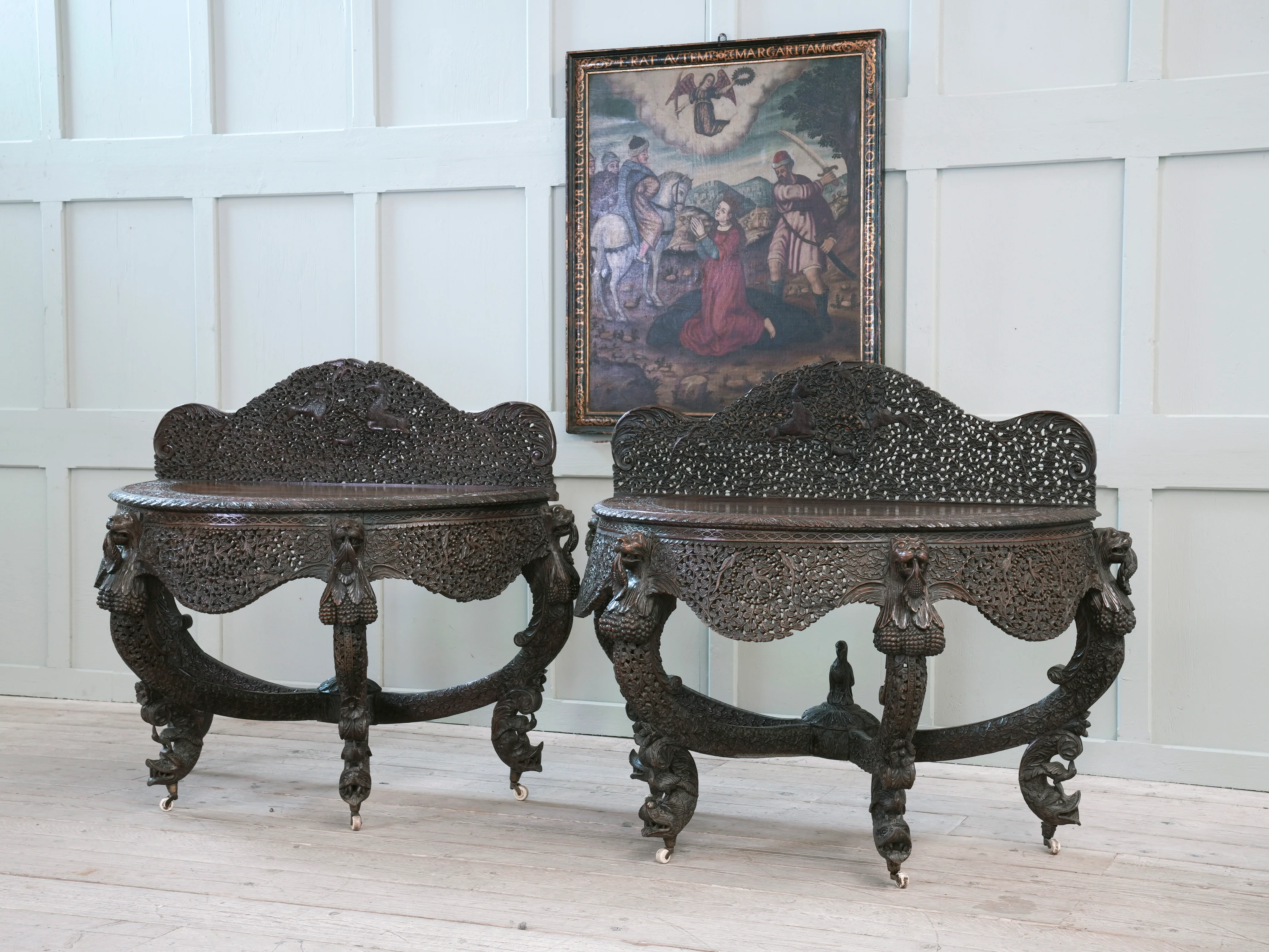 A Pair of 19th Century Anglo Indian Console Tables - Image 5