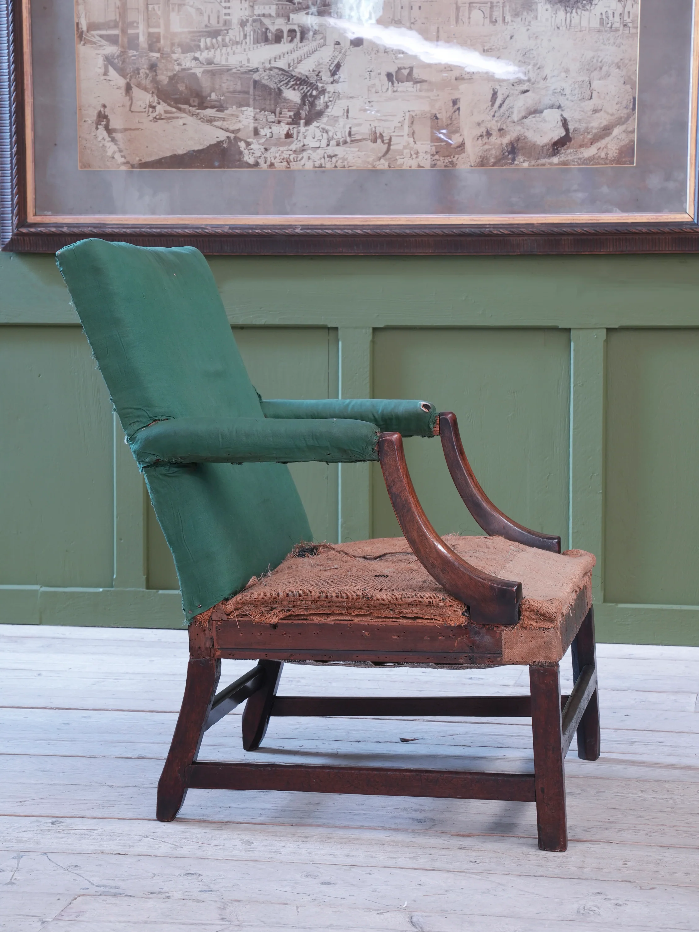 A George III Mahogany Gainsborough Armchair - Image 16