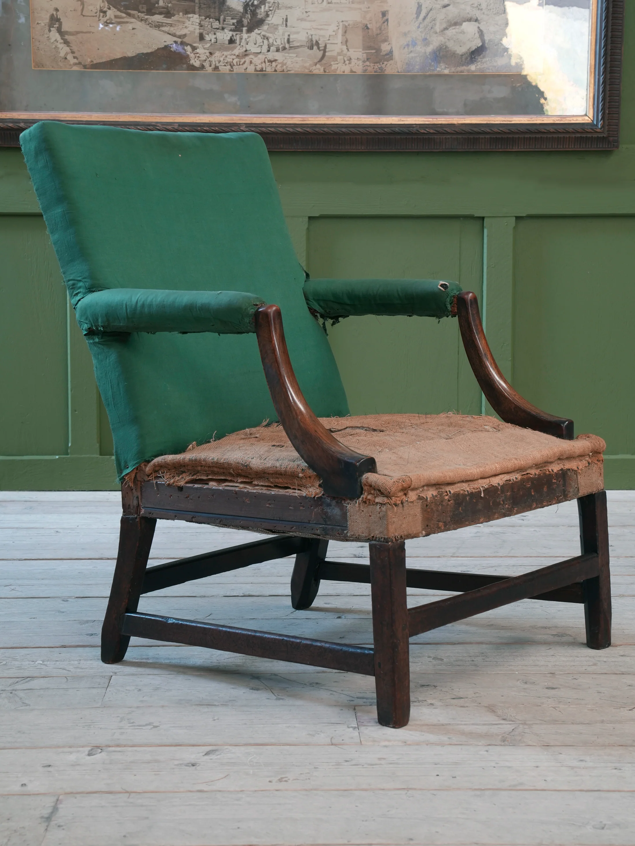 A George III Mahogany Gainsborough Armchair - Image 2