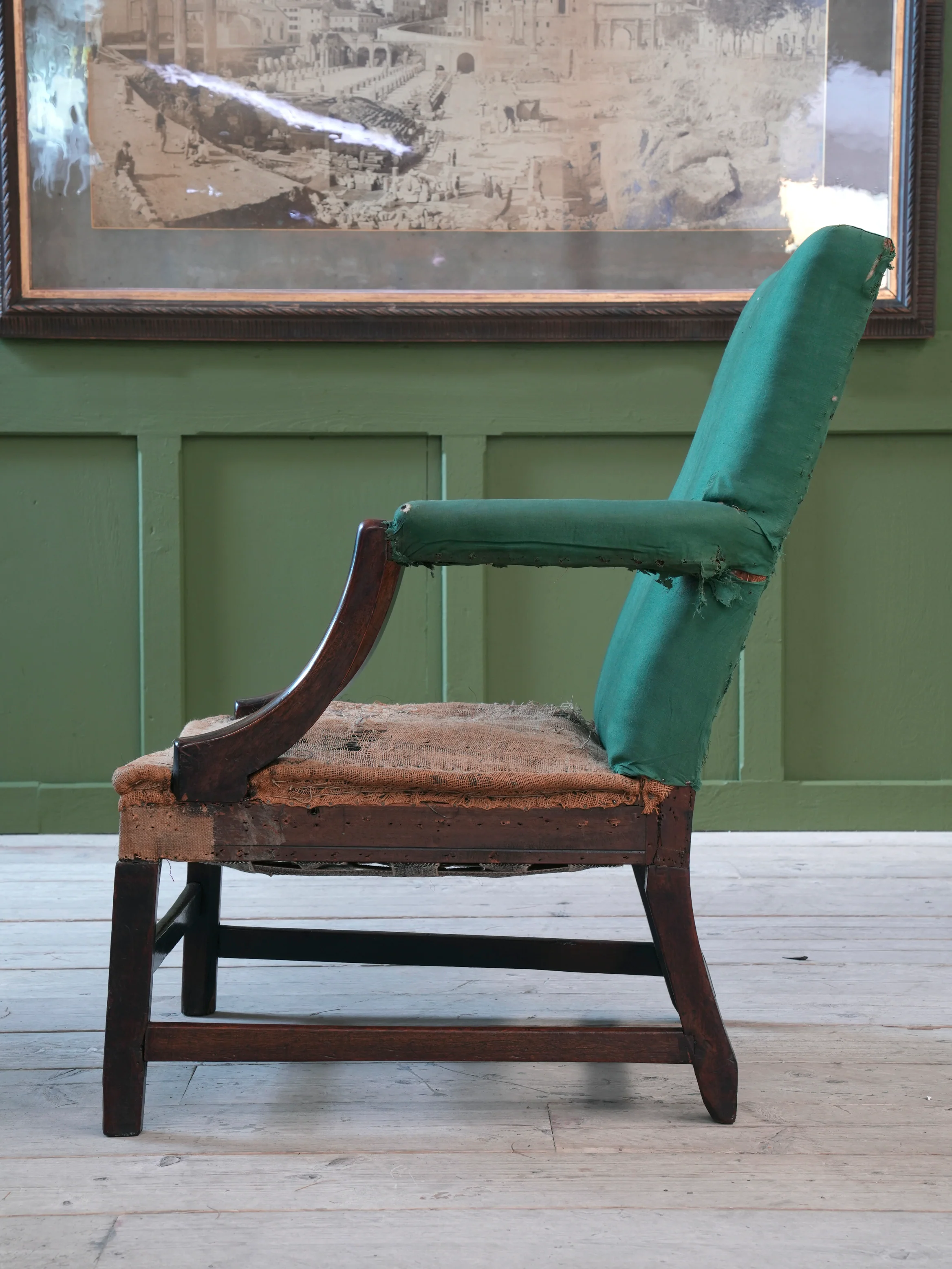 A George III Mahogany Gainsborough Armchair - Image 8