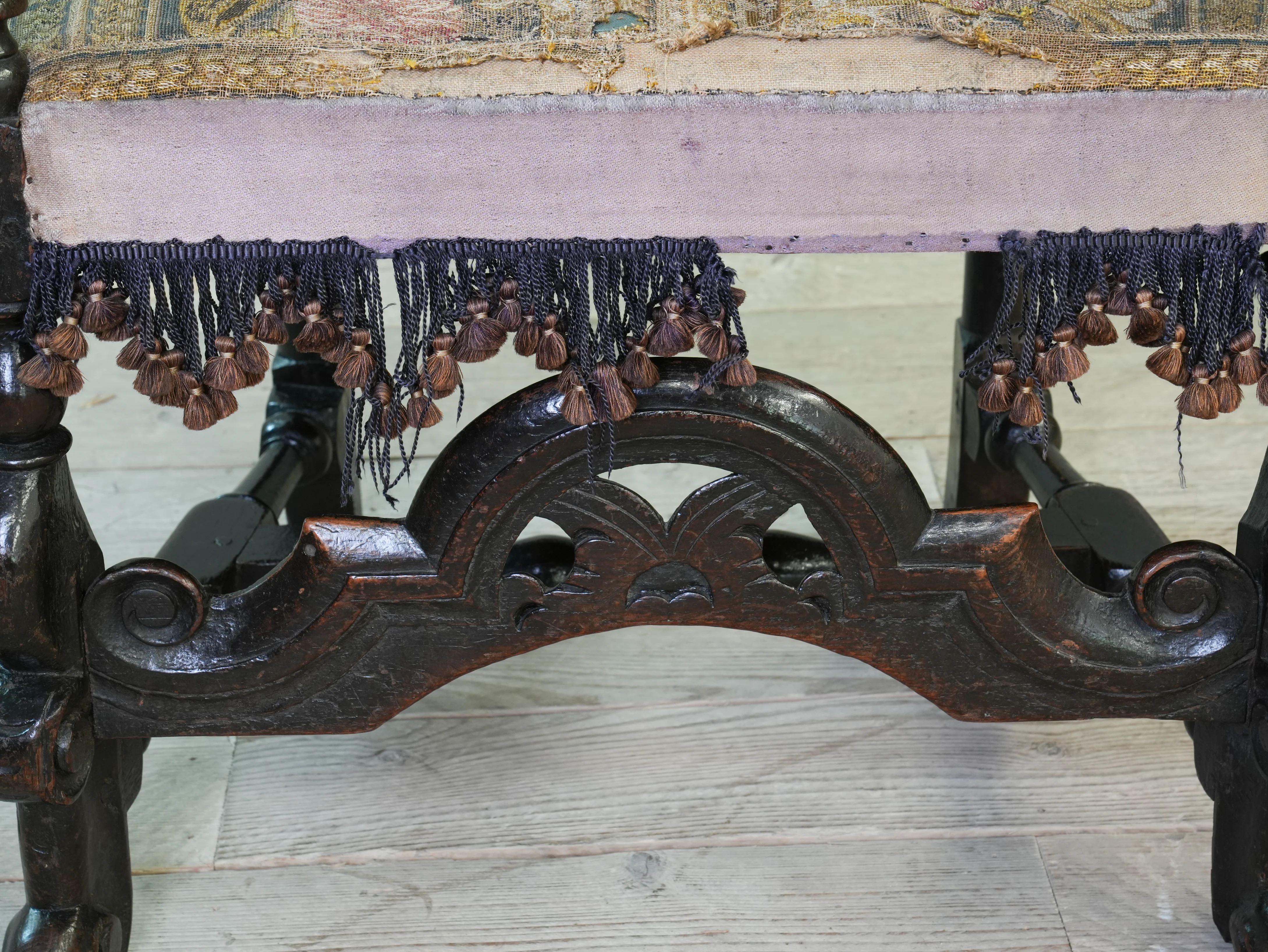 A Charles II Walnut Armchair - Image 9