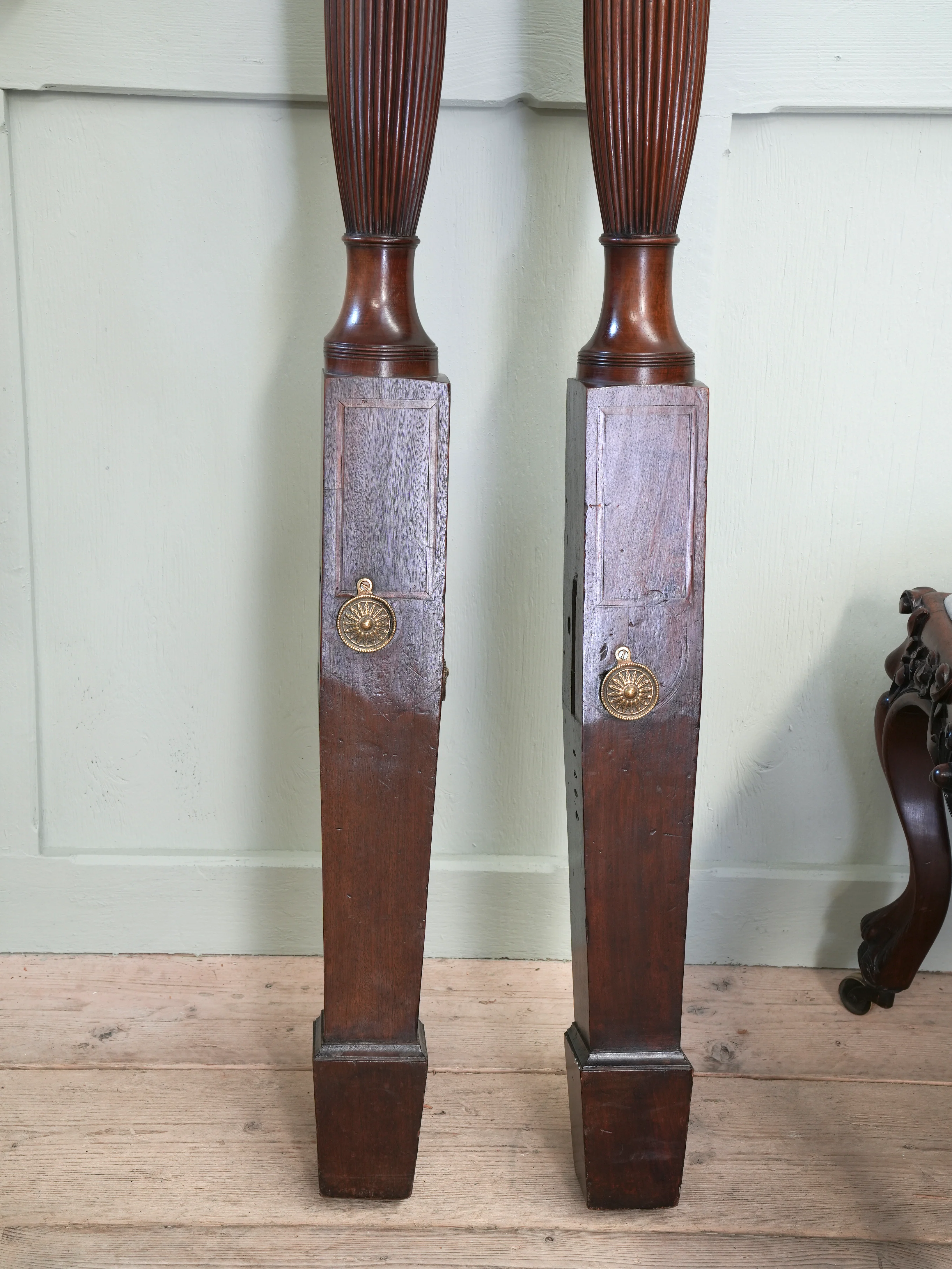 A Pair Of Late Regency Mahogany Bed Posts - Image 3