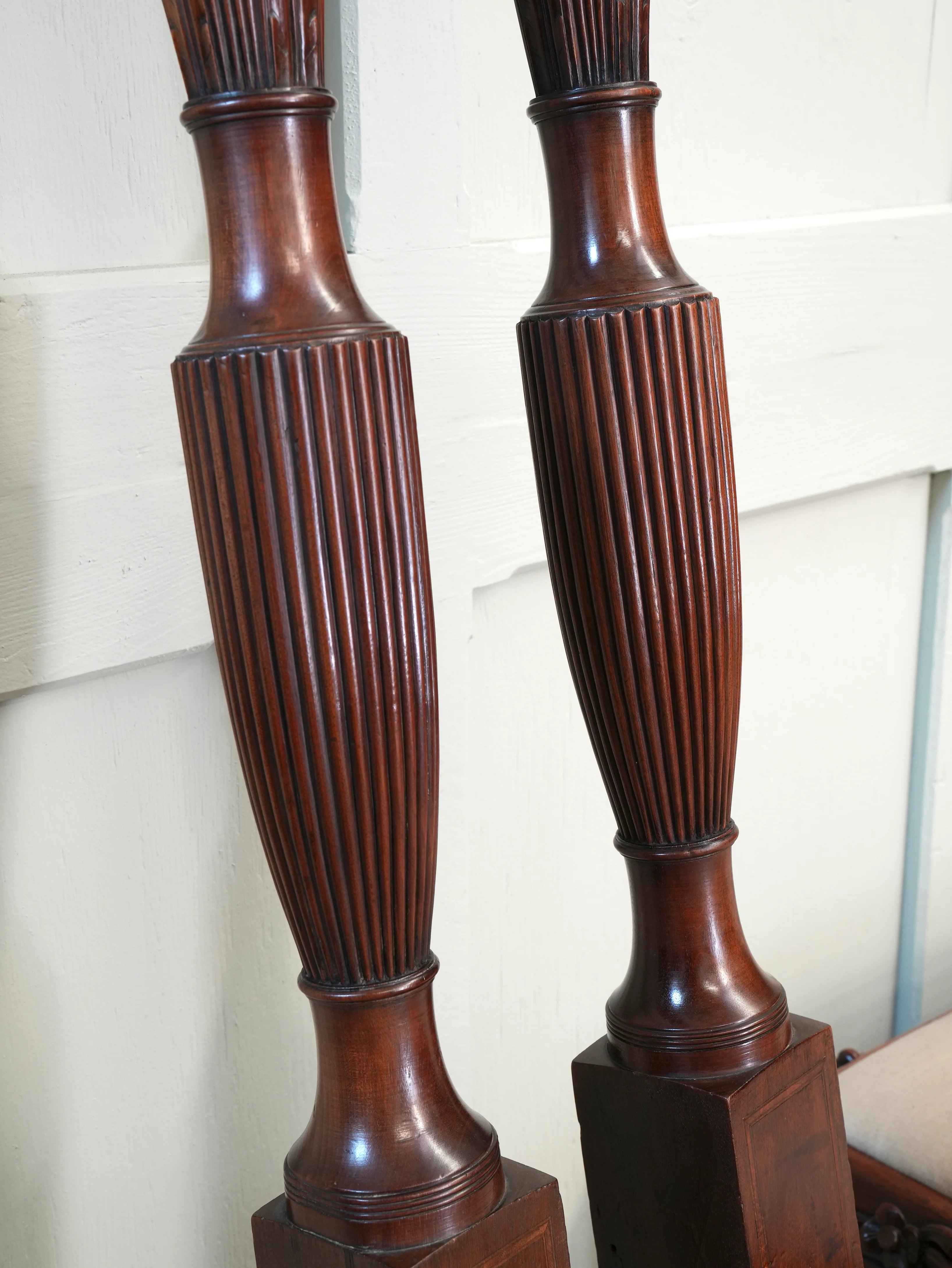 A Pair Of Late Regency Mahogany Bed Posts - Image 8
