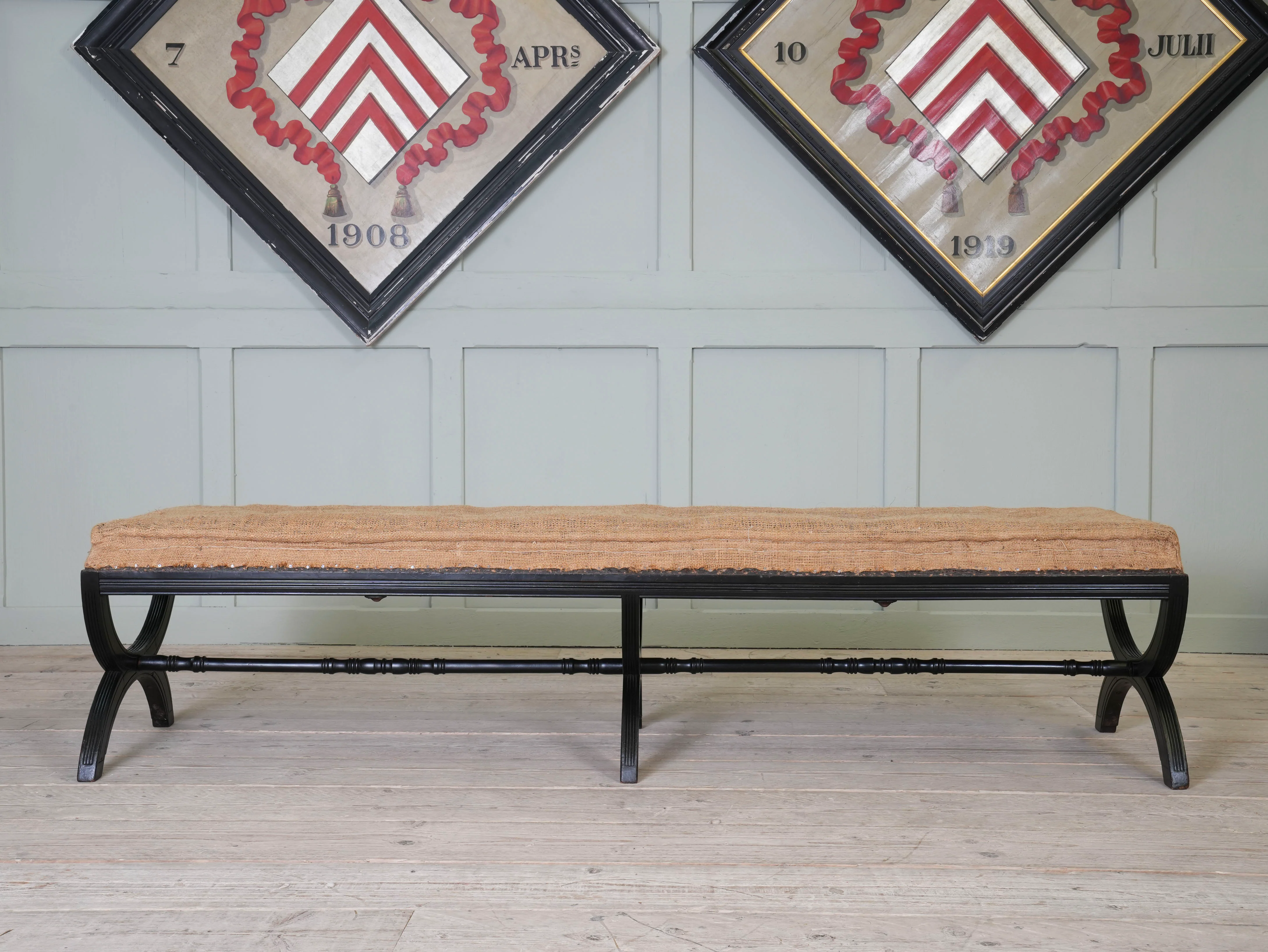 An Aesthetic Movement Upholstered Bench - Image 3
