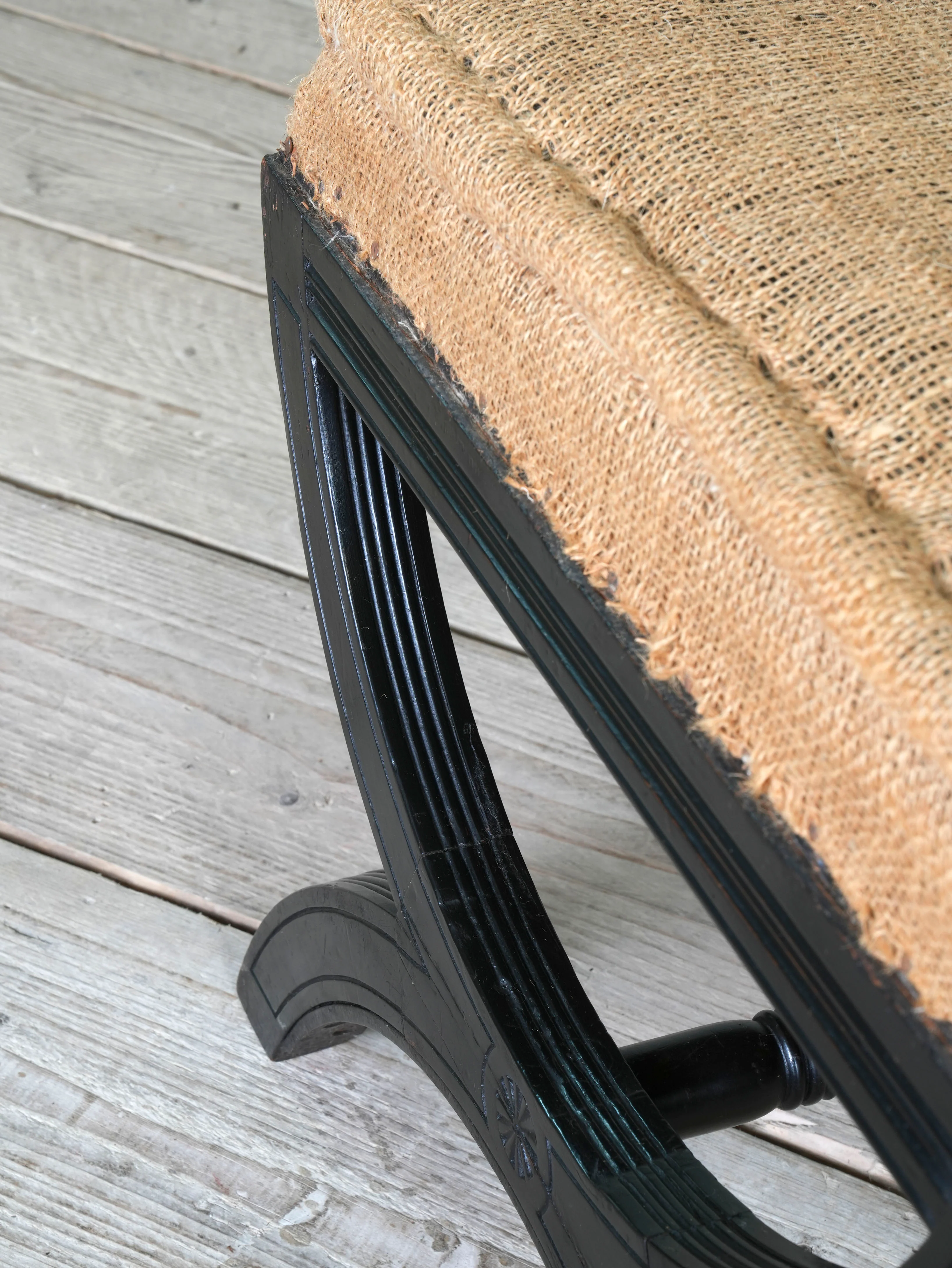 An Aesthetic Movement Upholstered Bench - Image 6