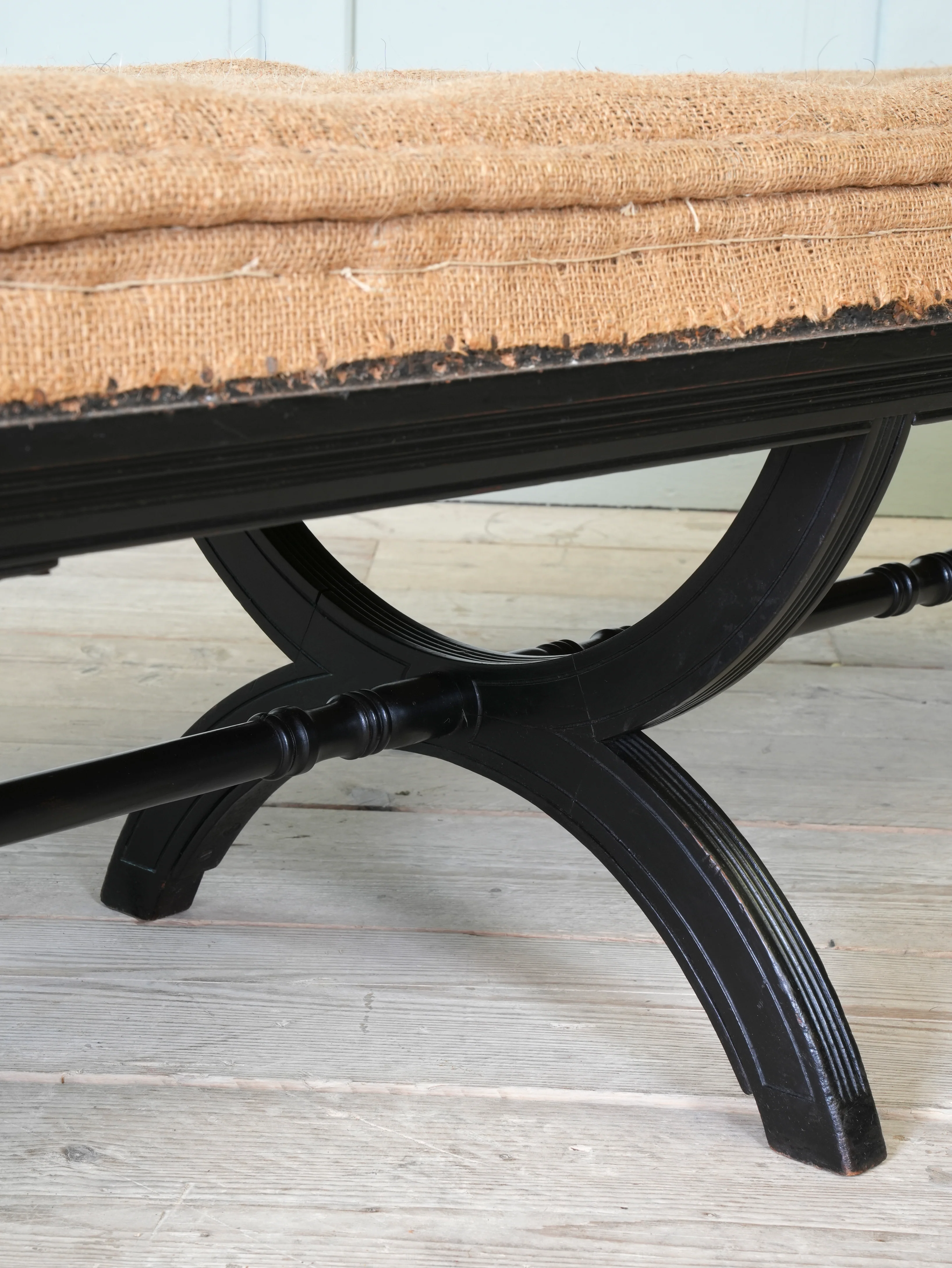 An Aesthetic Movement Upholstered Bench - Image 8