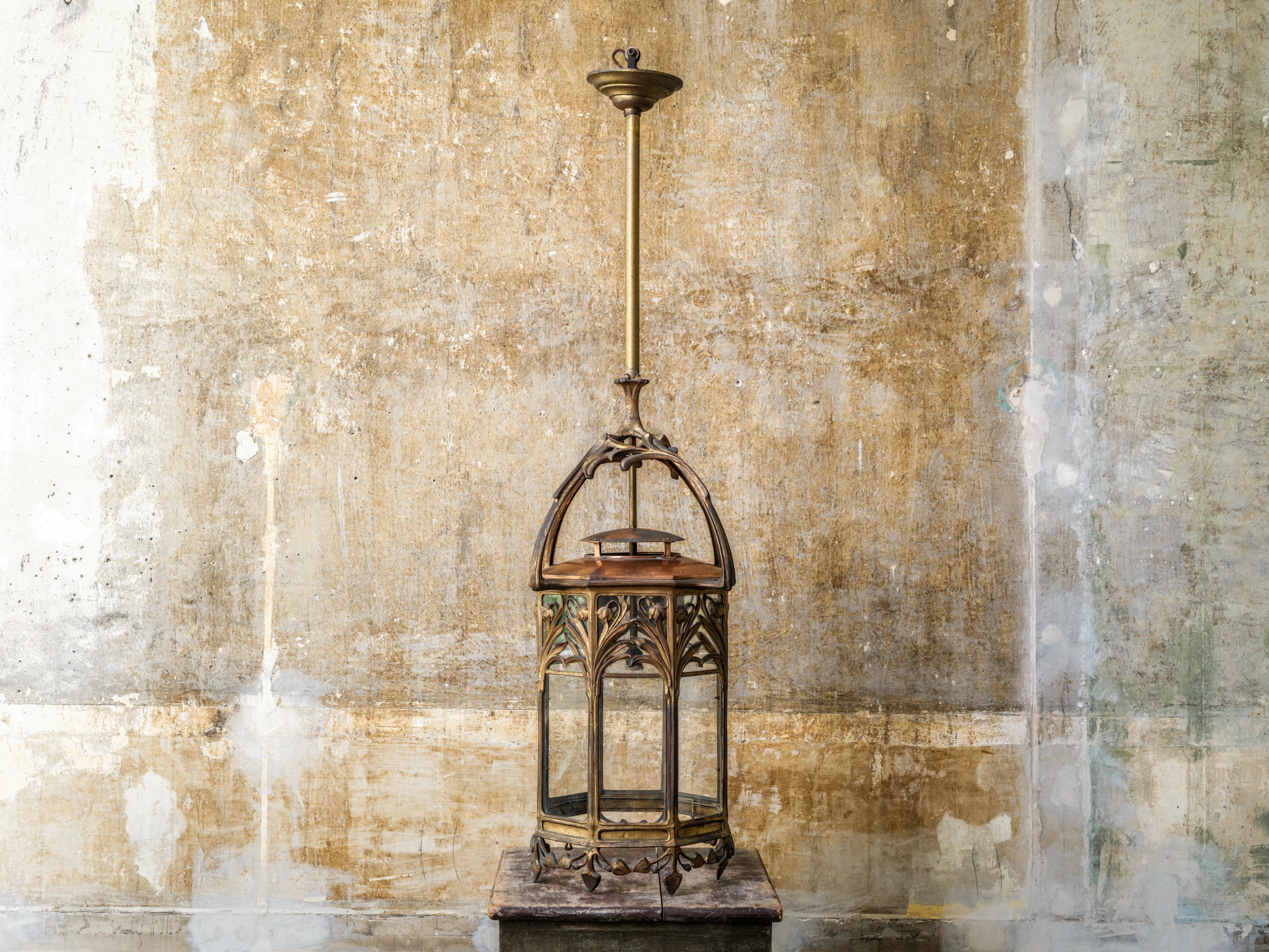 A Gilt Bronze Art Nouveau Lantern - Image 2