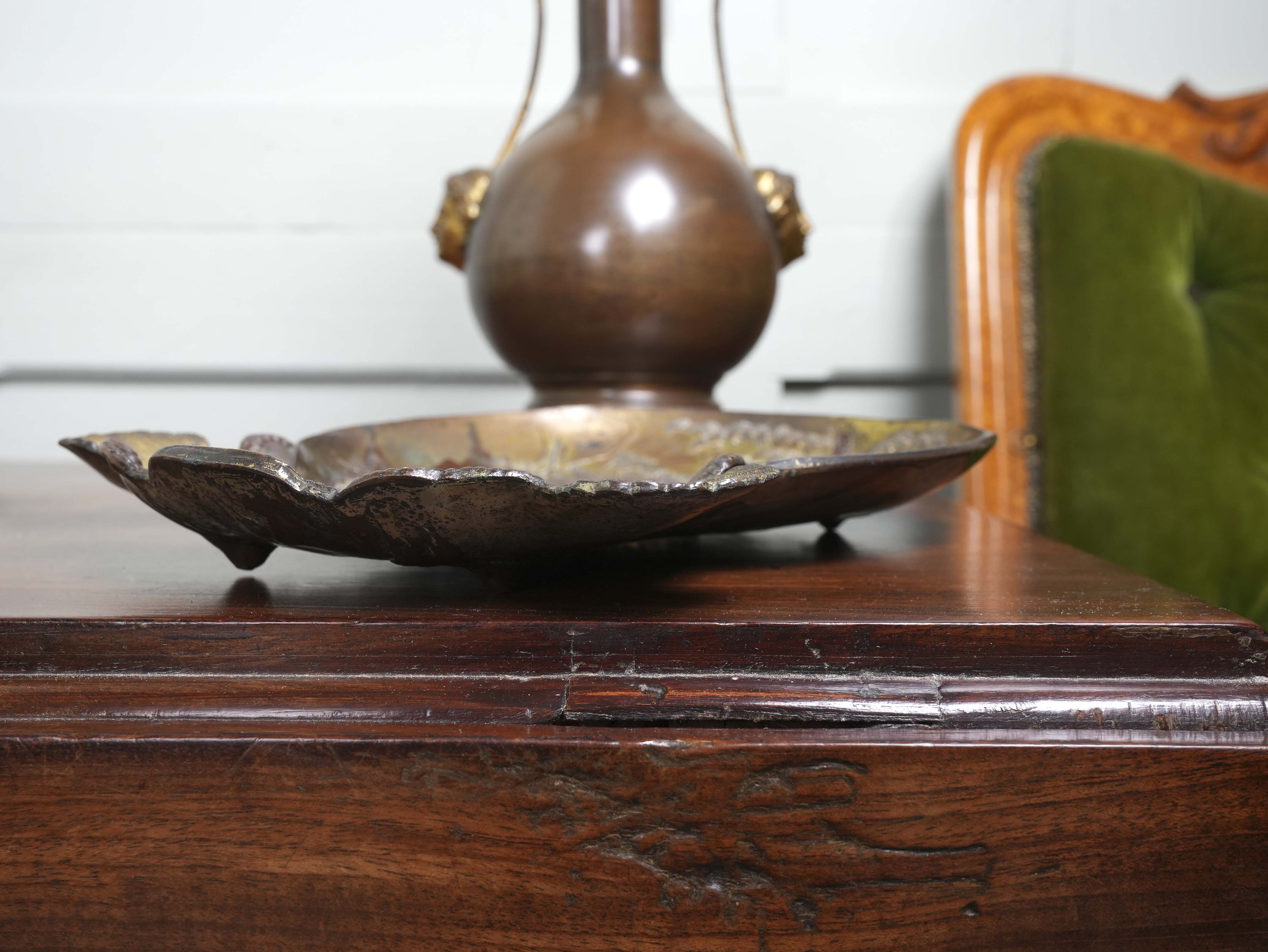A Japanese Meiji Period Bronze Dish - Image 8