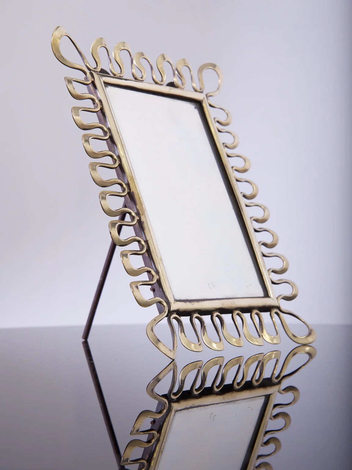 Brass Table Mirror - Image 7