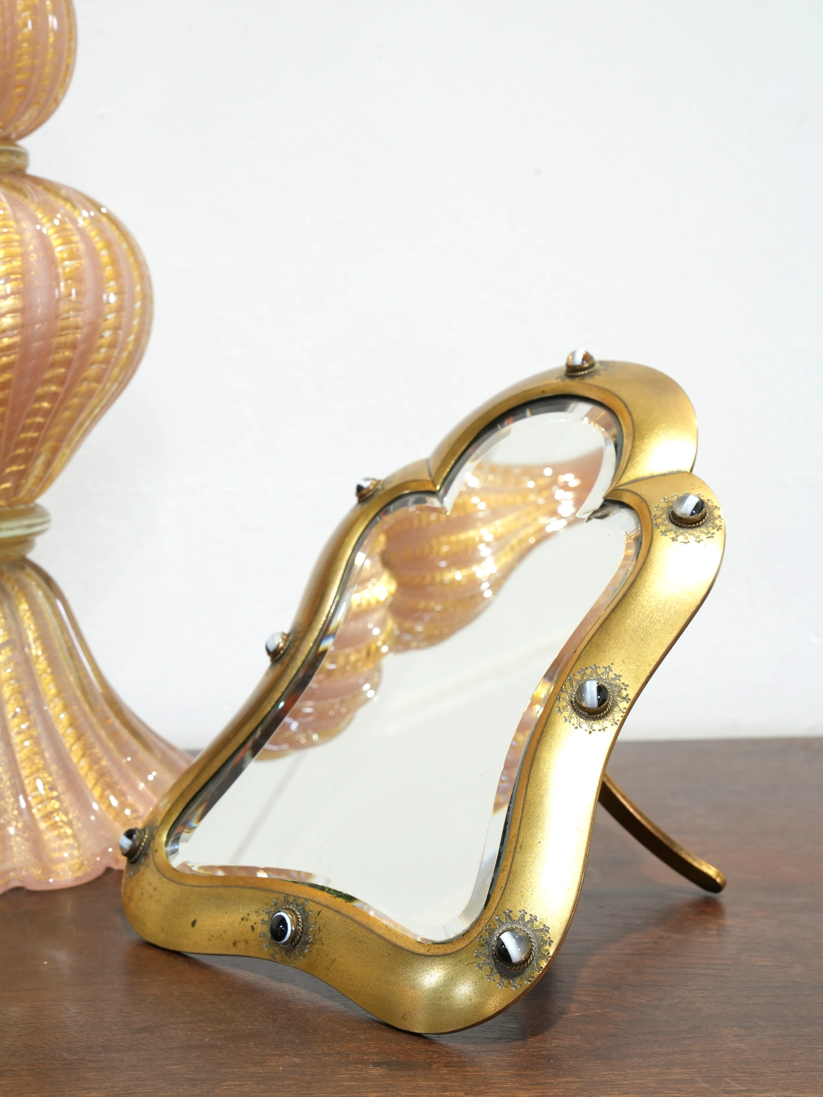 A 19th Century Brass Dressing Table Mirror - Image 2