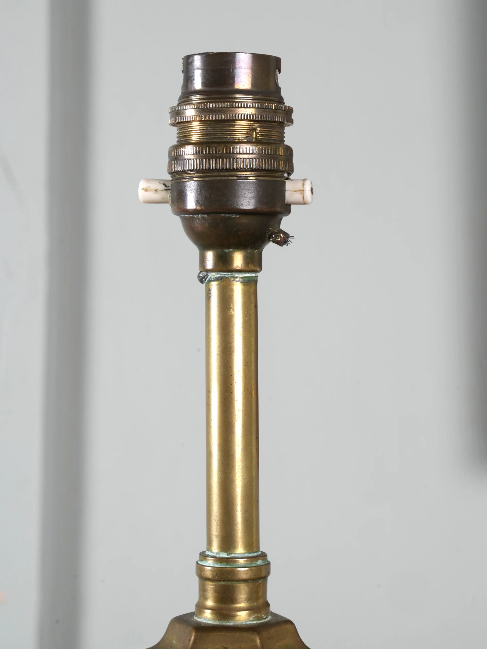 A Chamfered Brass Table Lamp - Image 6