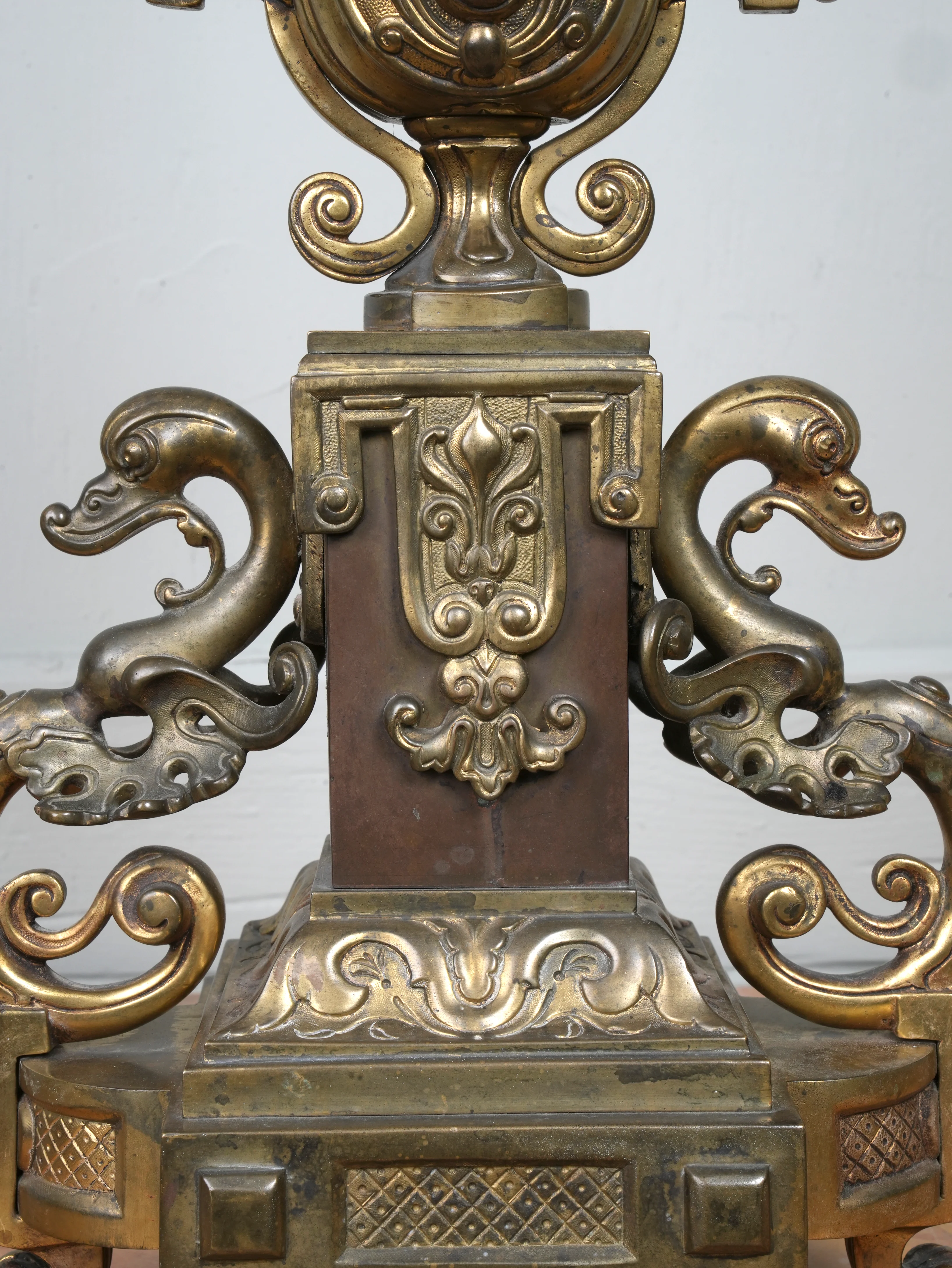 A Gilt Brass & Copper Table Lamp - Image 5
