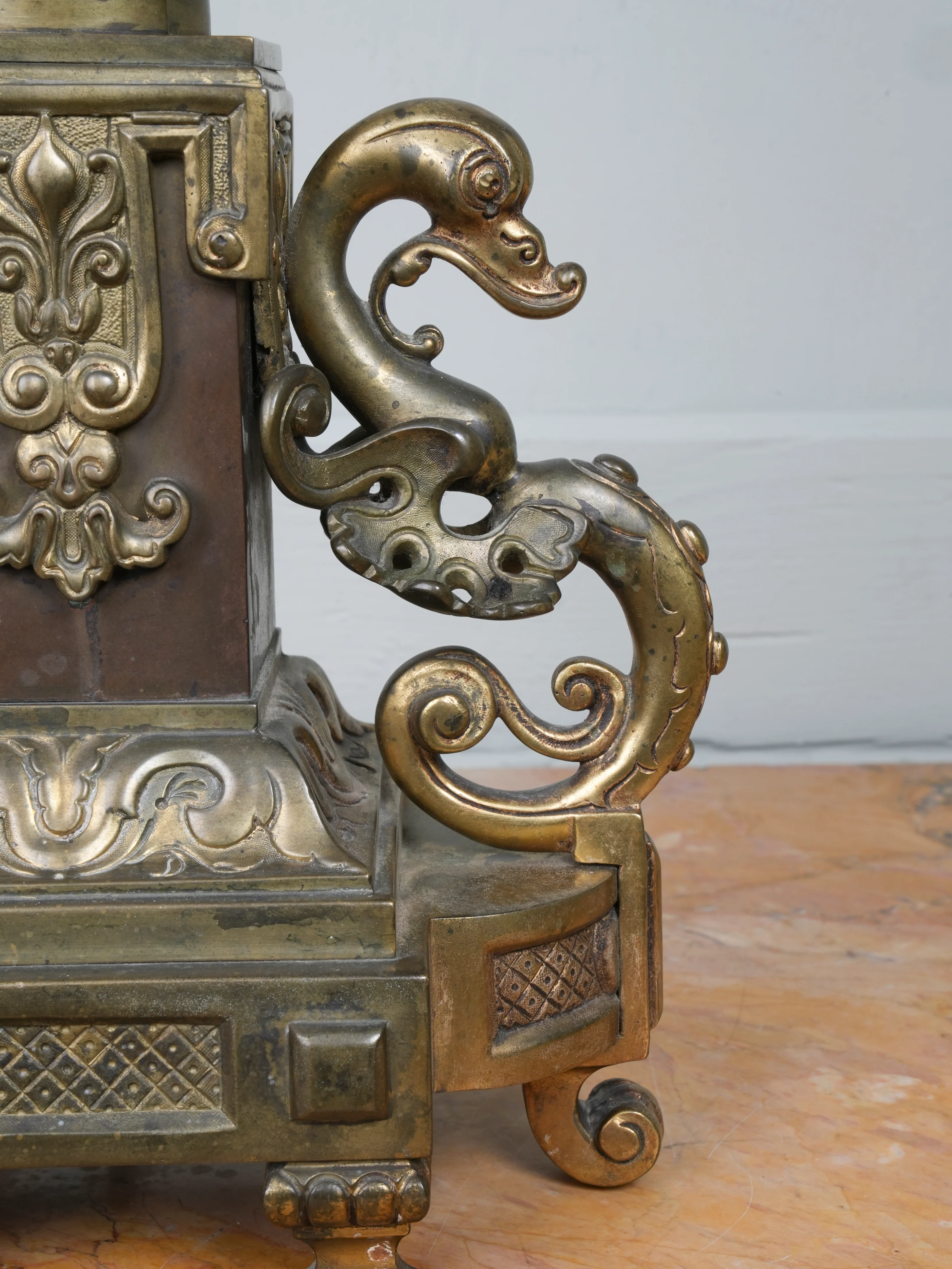 A Gilt Brass & Copper Table Lamp - Image 7