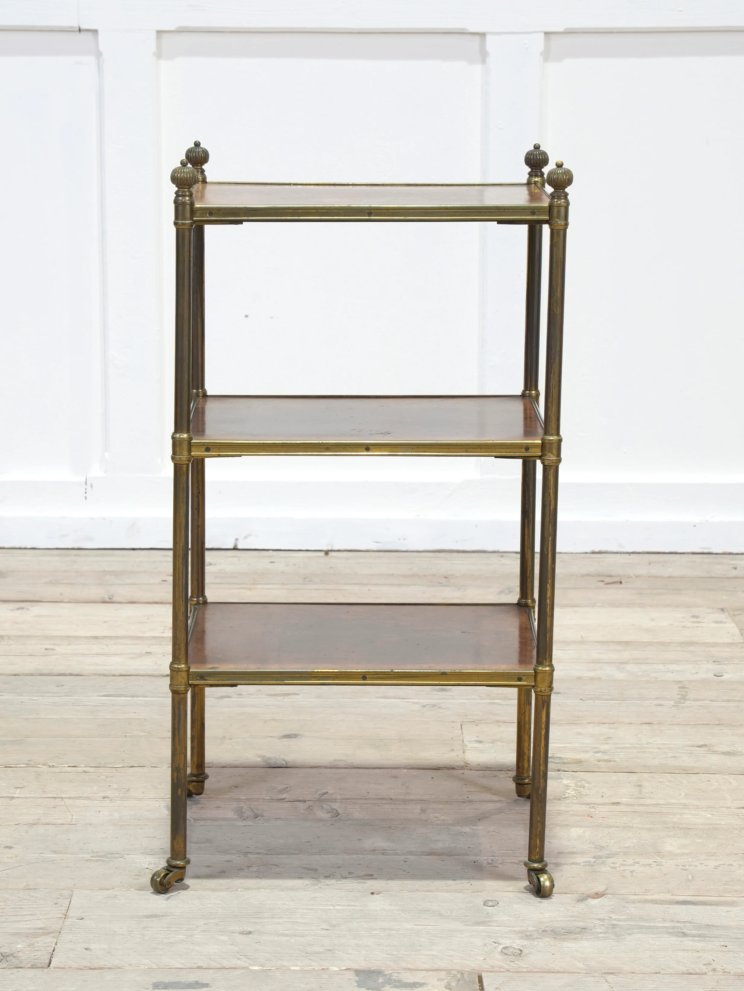 A 19th Century Brass & Walnut Etagere - Image 11
