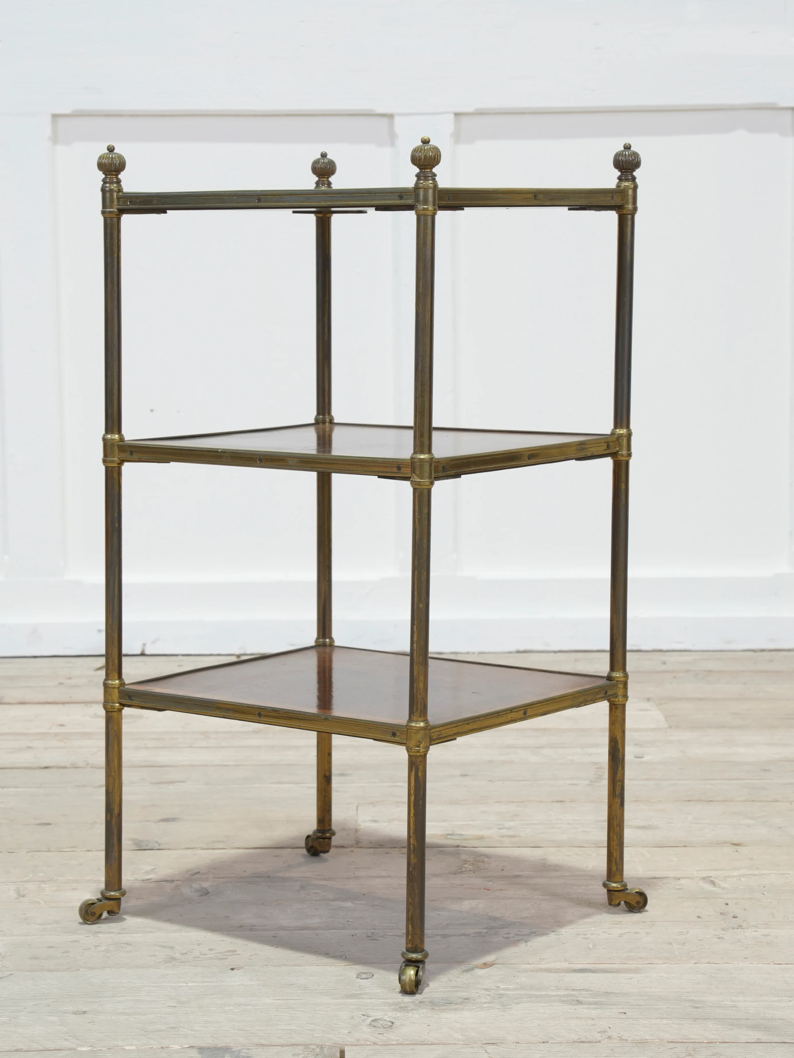 A 19th Century Brass & Walnut Etagere - Image 3