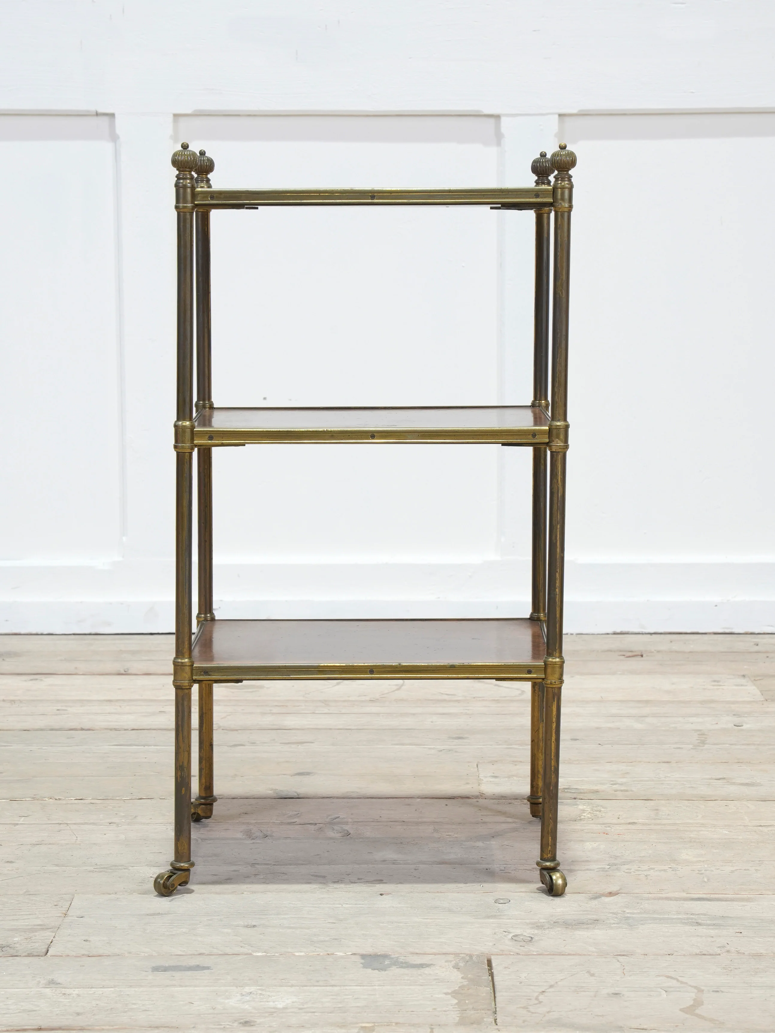 A 19th Century Brass & Walnut Etagere - Image 9
