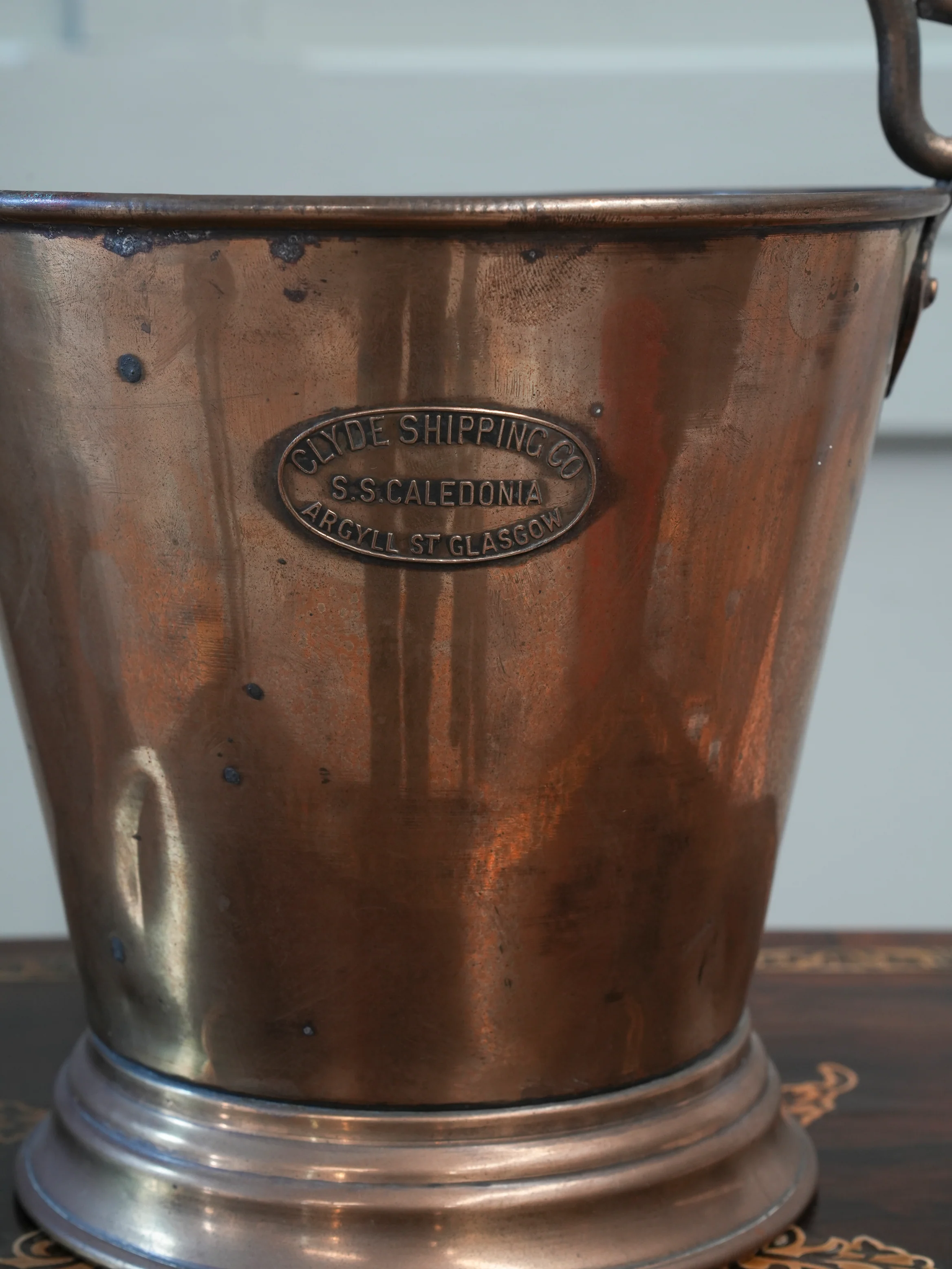 A Brass "S.S. Caledonia" Bucket - Image 3