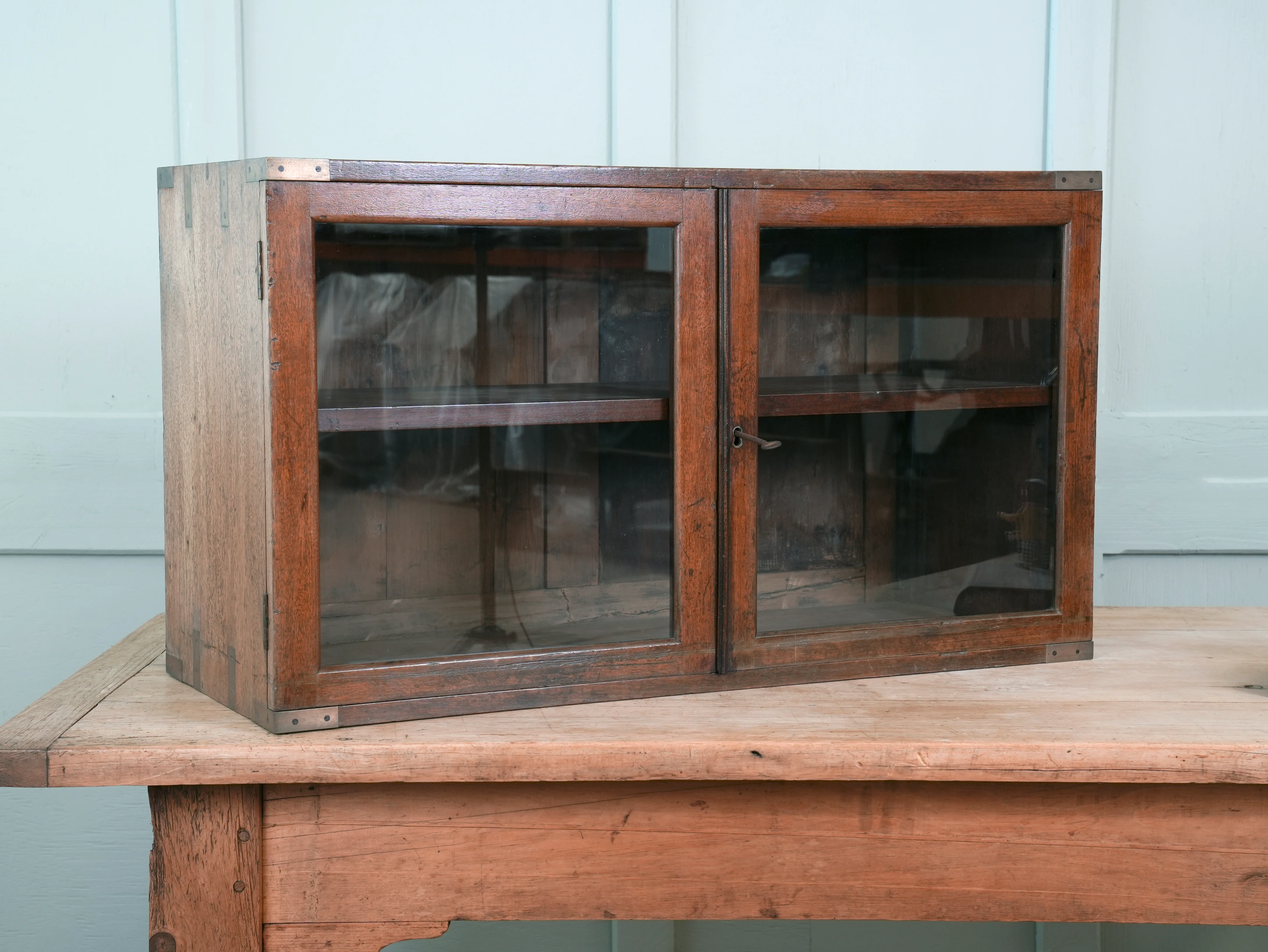 A 19th Century Glazed Campaign Cabinet - Image 3