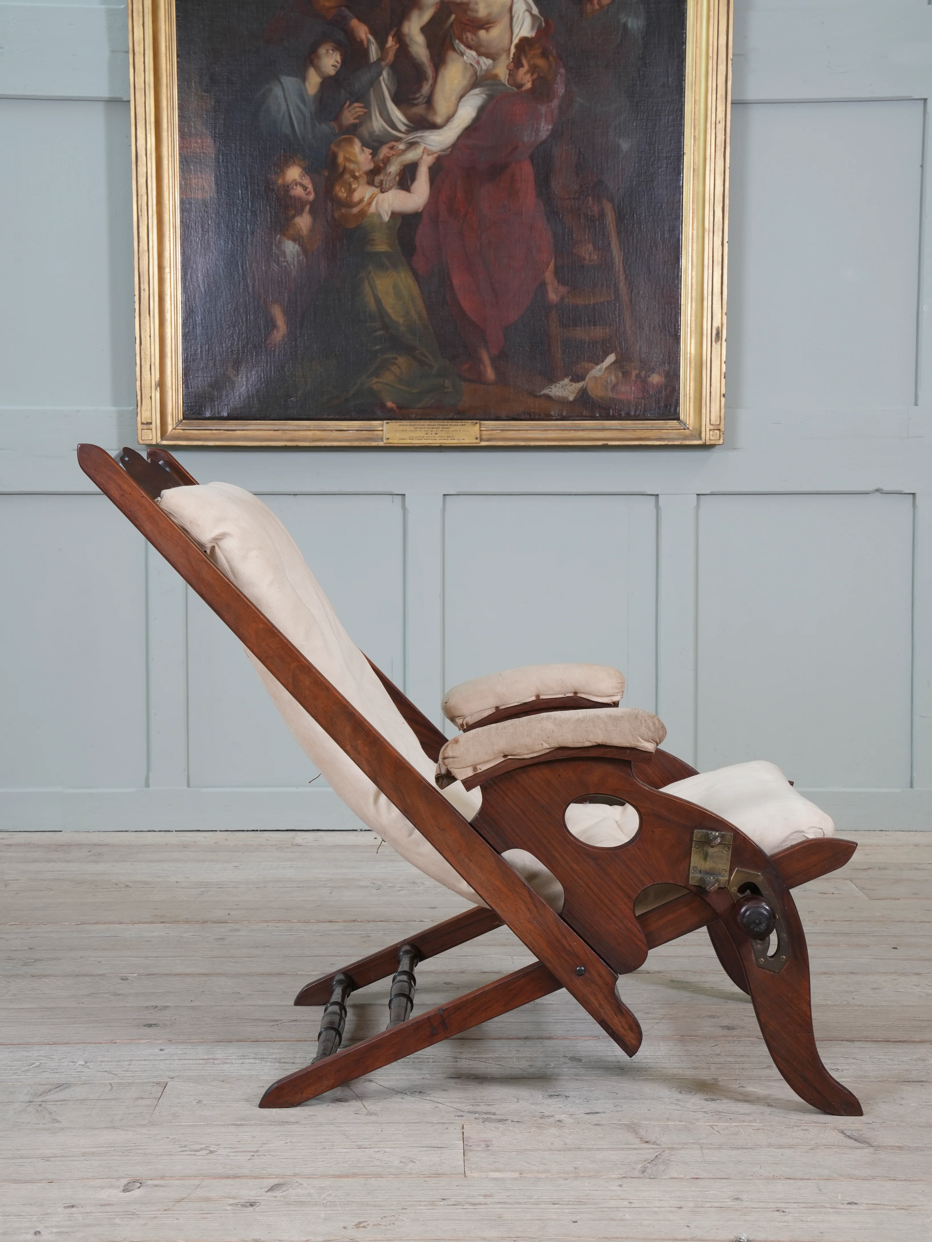 A Teak Campaign Chair - Image 11
