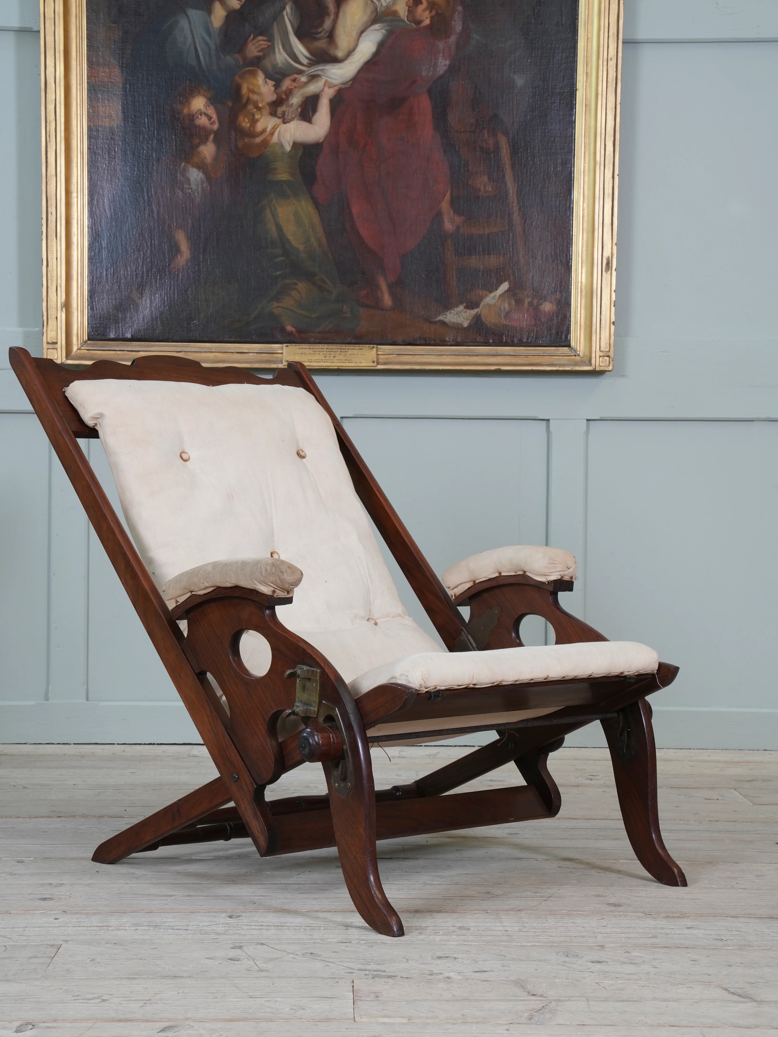 A Teak Campaign Chair - Image 12