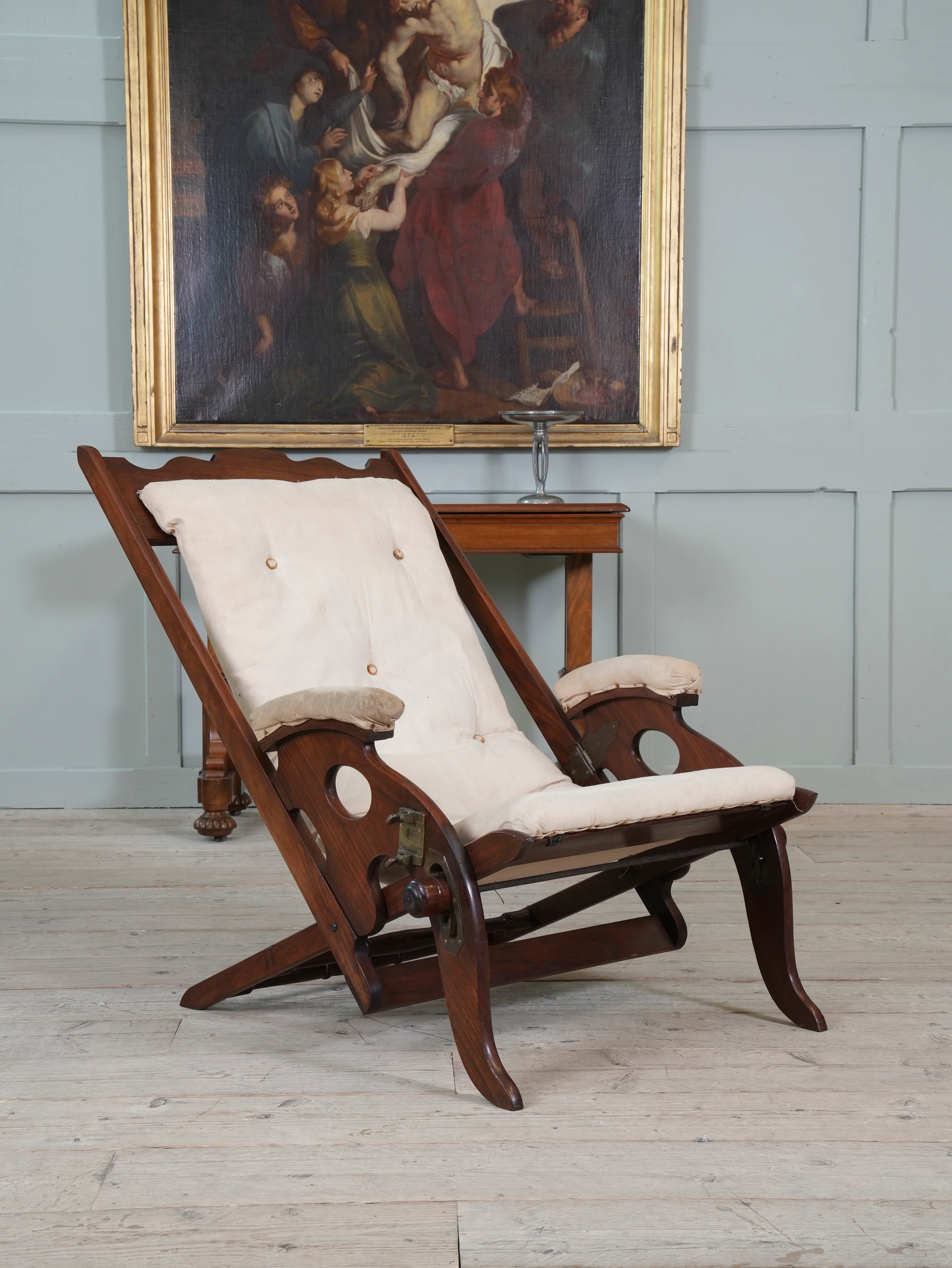 A Teak Campaign Chair - Image 6