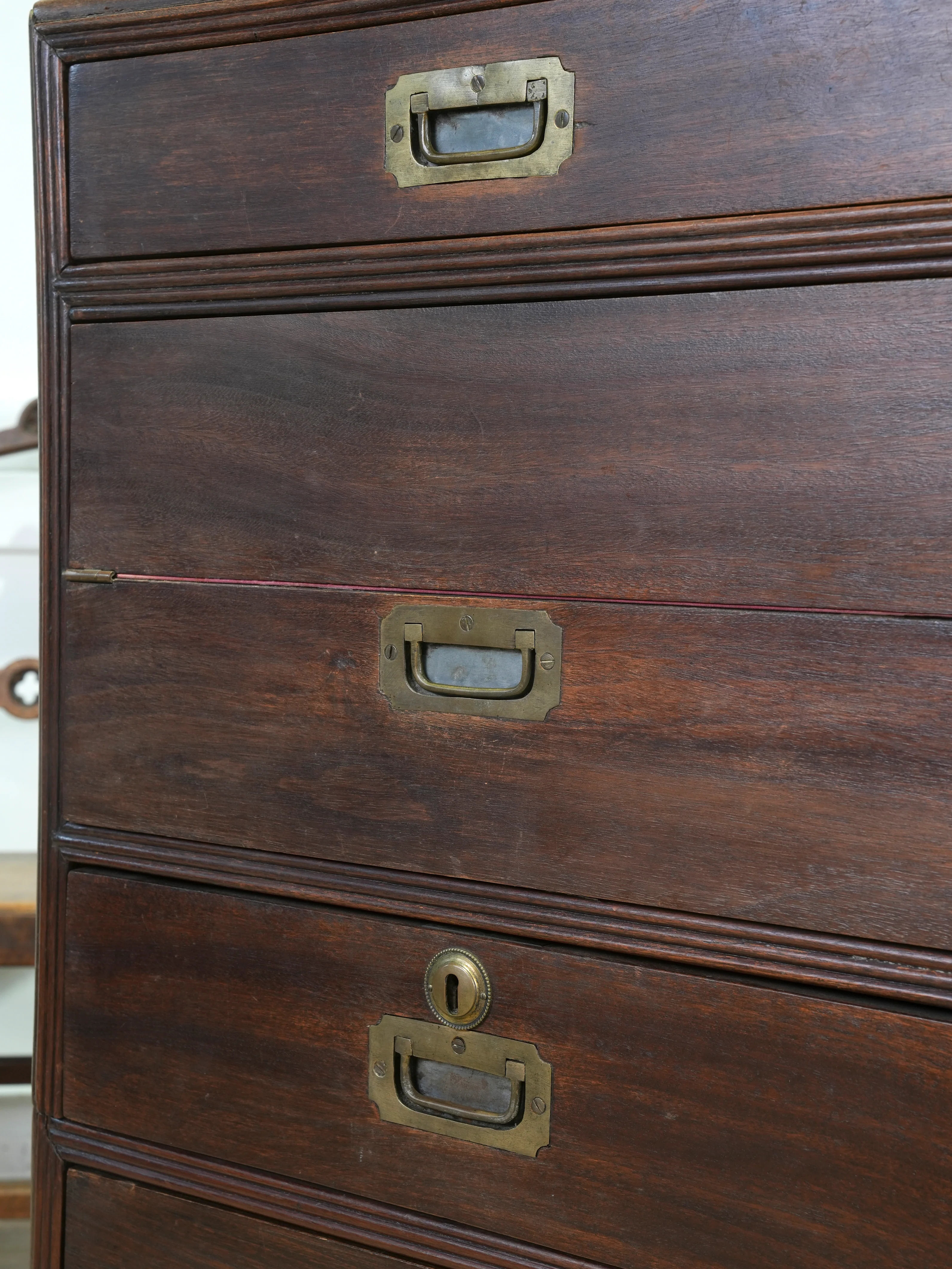 A Mid 19th Century Campaign Secretaire Chest - Image 20