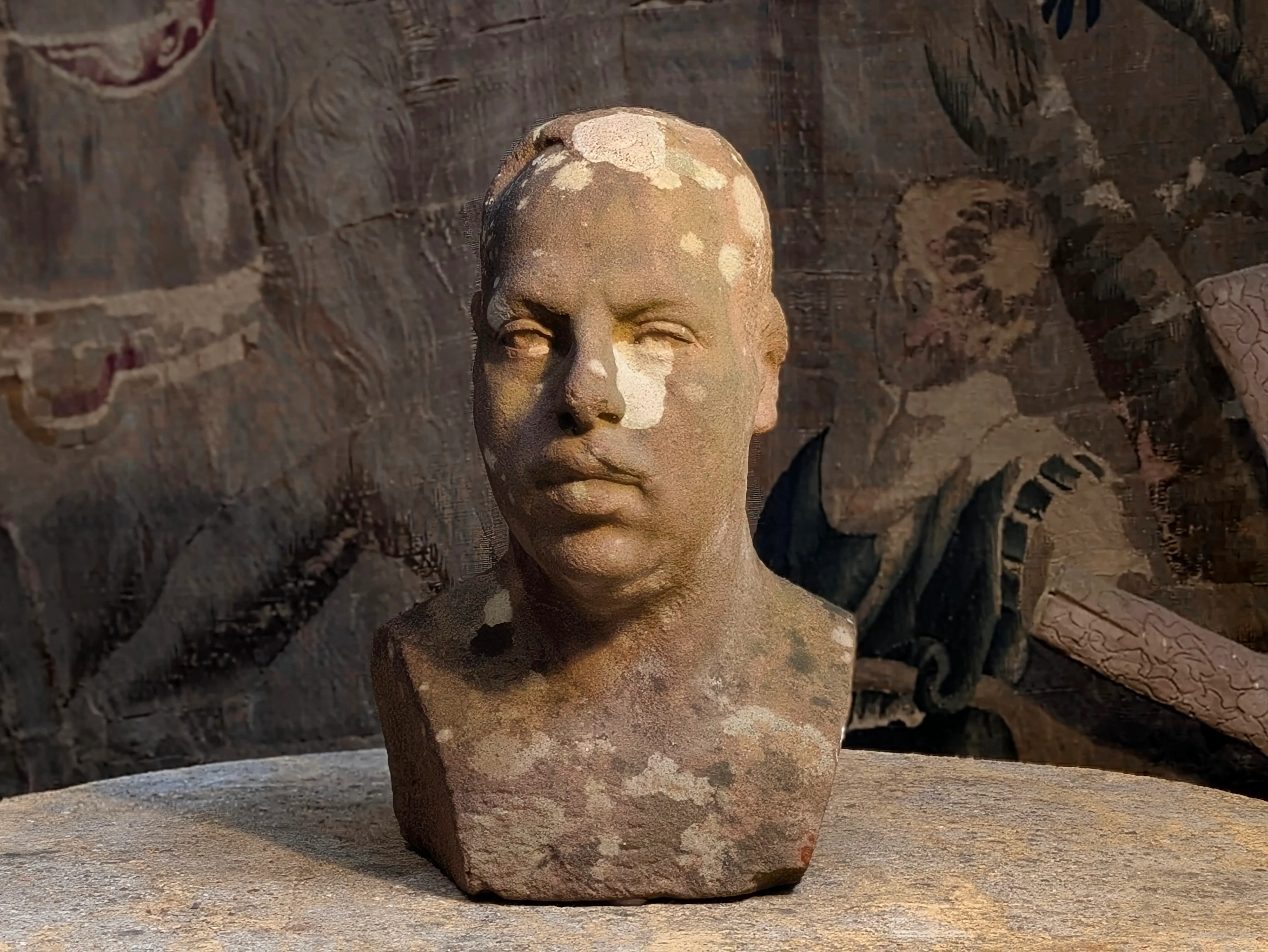 A Carved Stone Male Bust - Image 6