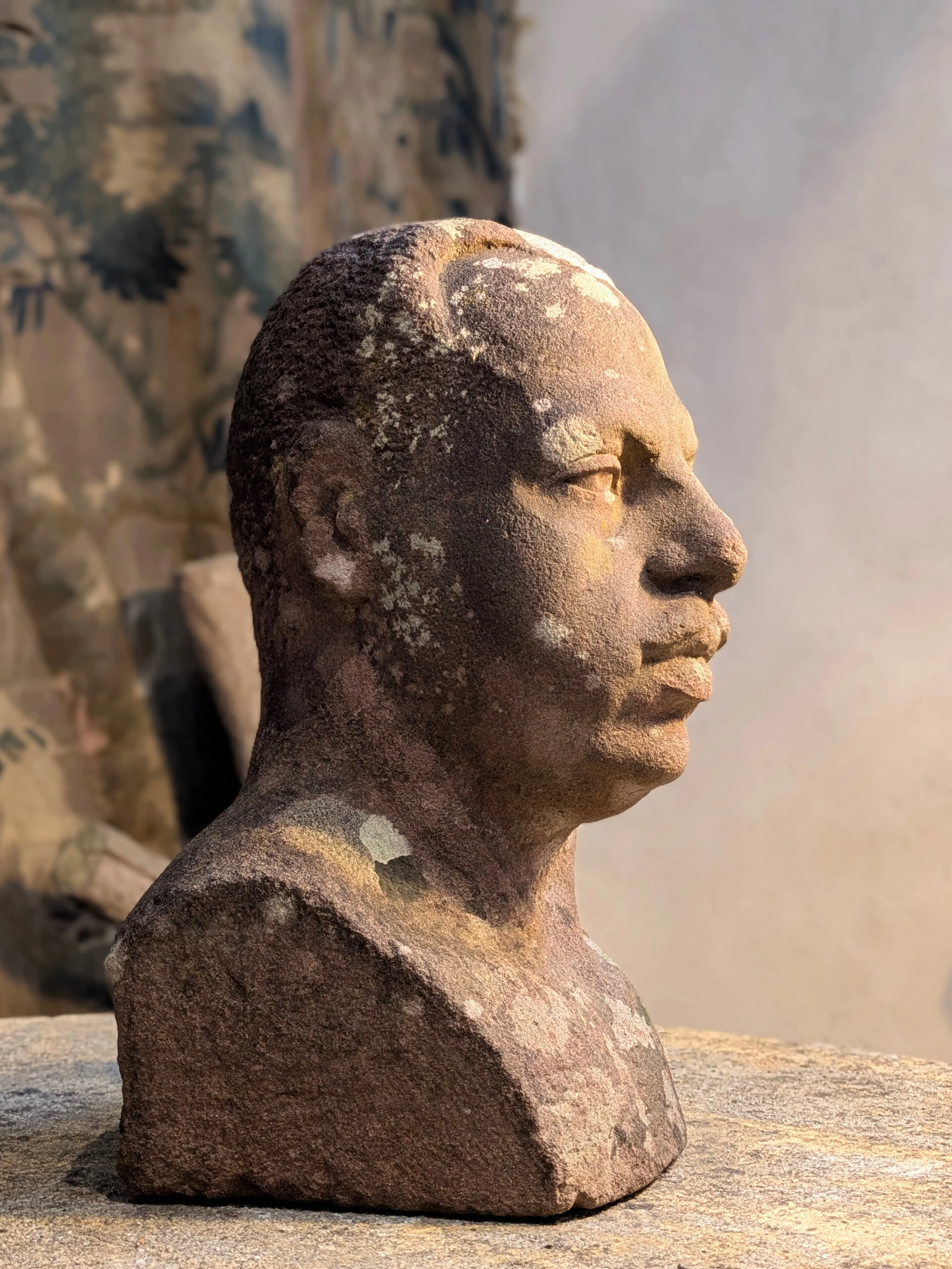 A Carved Stone Male Bust - Image 8