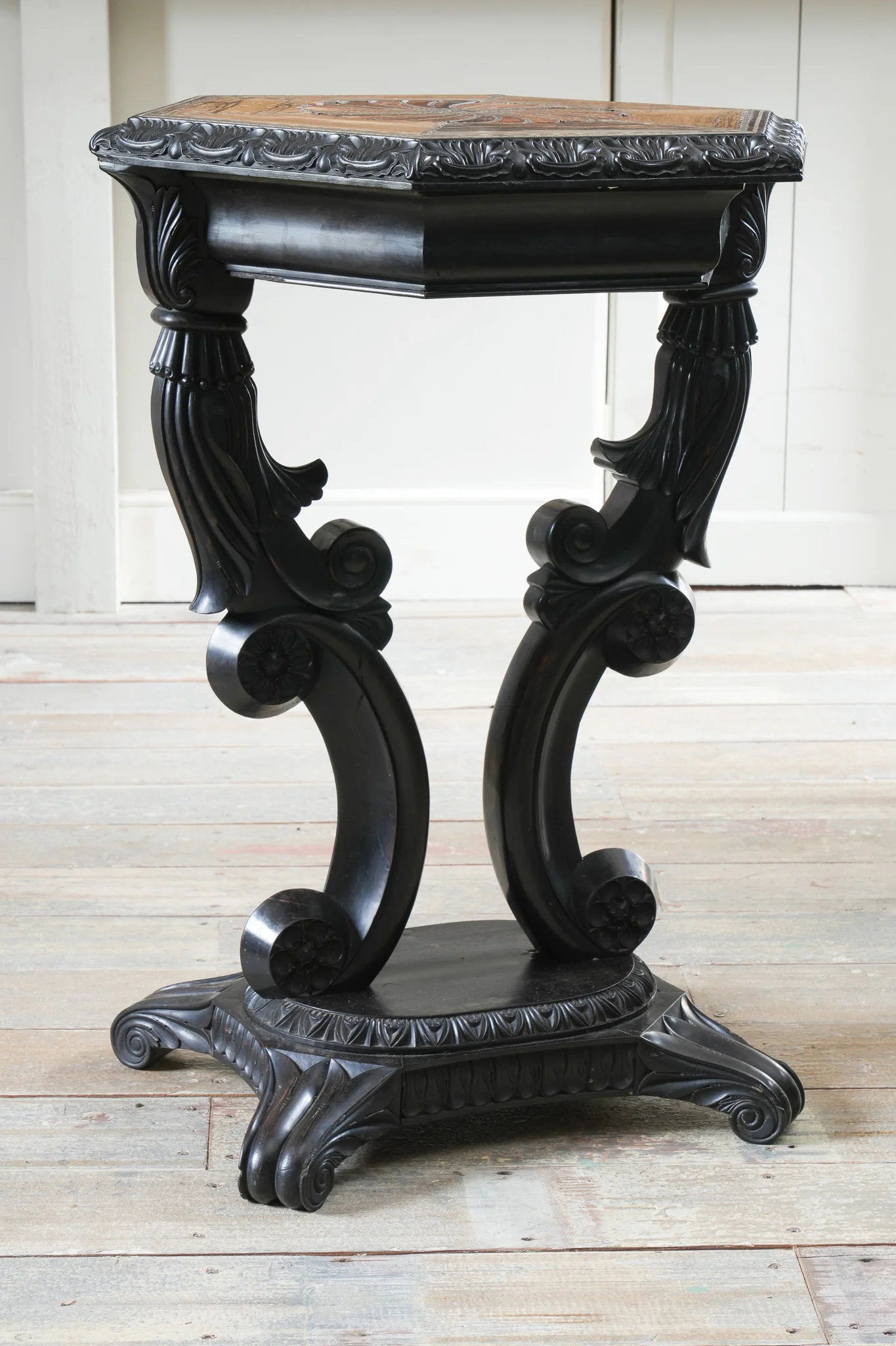 A Ceylonese Ebony & Specimen Wood Occasional Table - Image 4