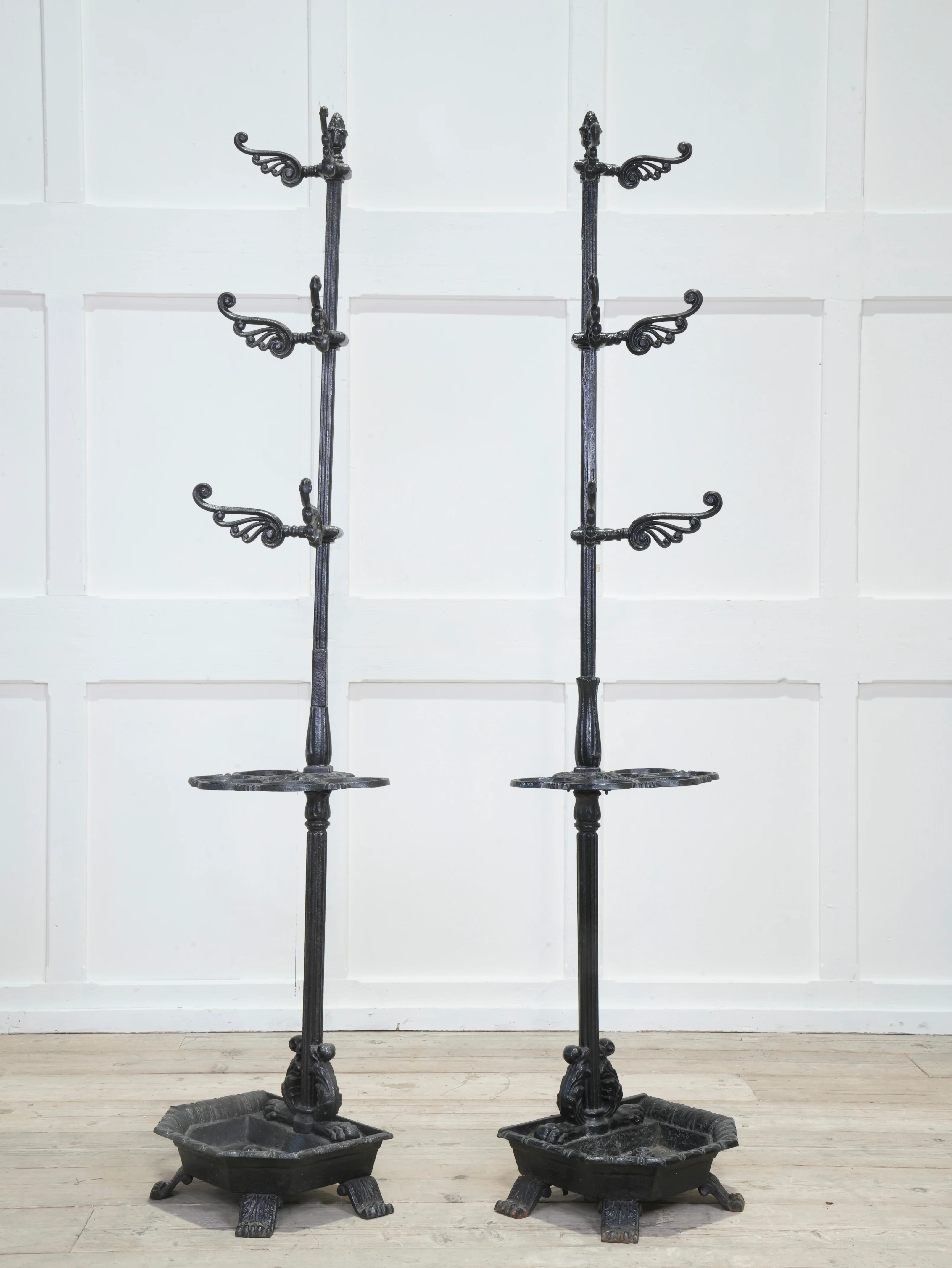 Two Late Regency Cast Iron Hat, Coat & Stick Stands - Image 9