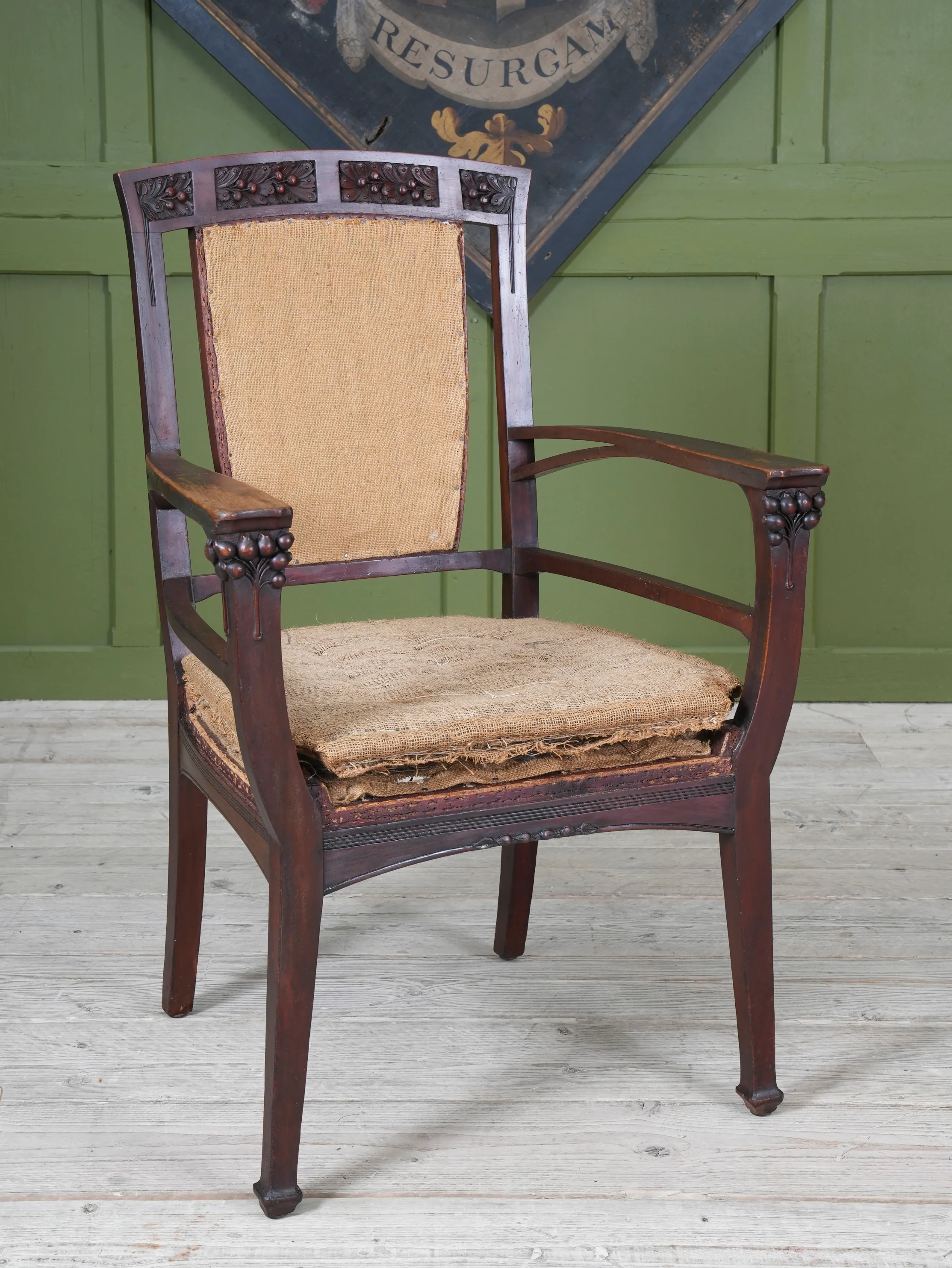 A Mahogany Arts & Crafts Elbow Chair - Image 3