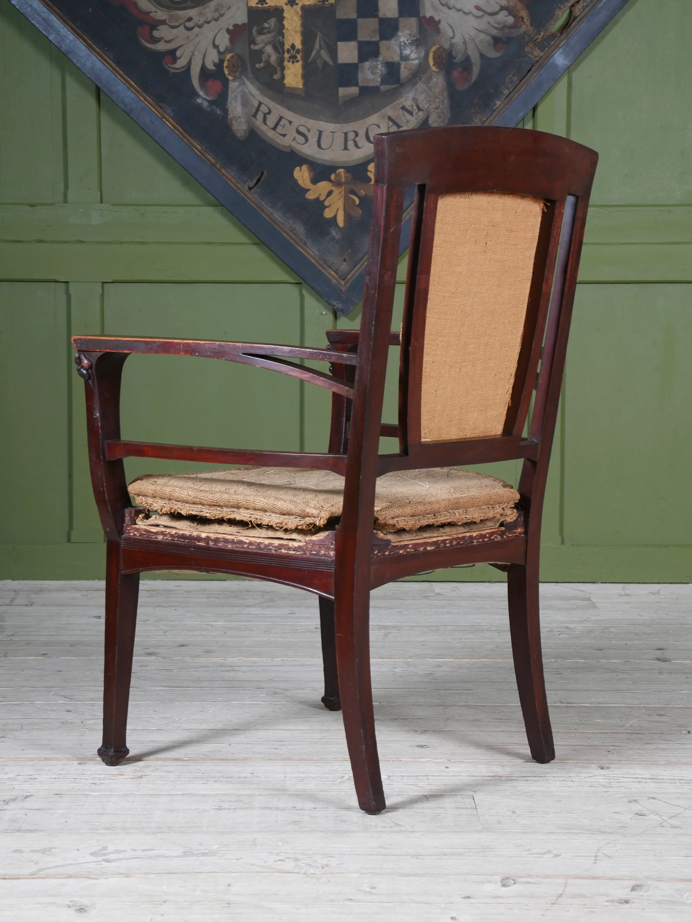 A Mahogany Arts & Crafts Elbow Chair - Image 6