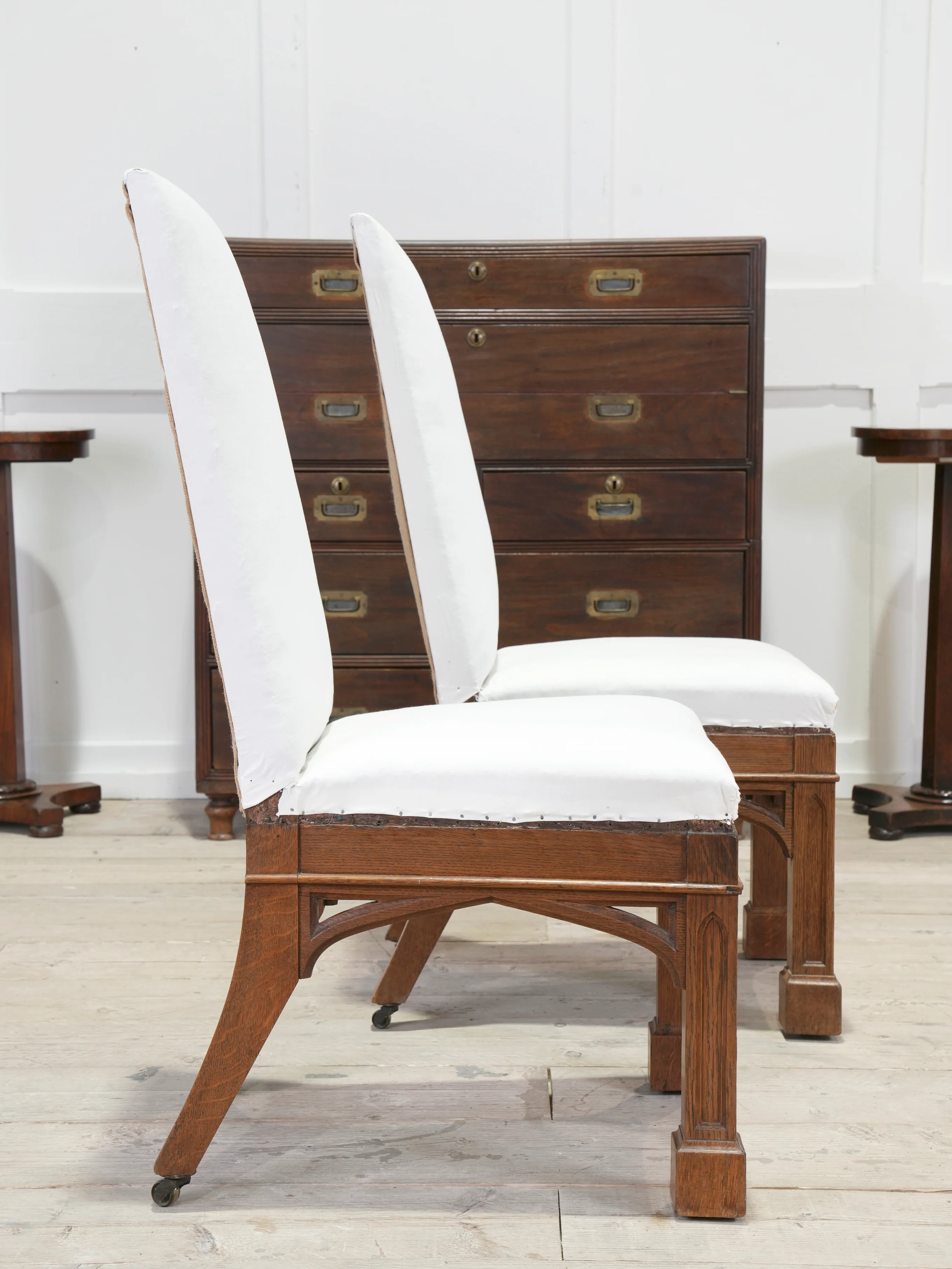 A Pair of Oak Side Chairs in the manner of Owen Jones - Image 2