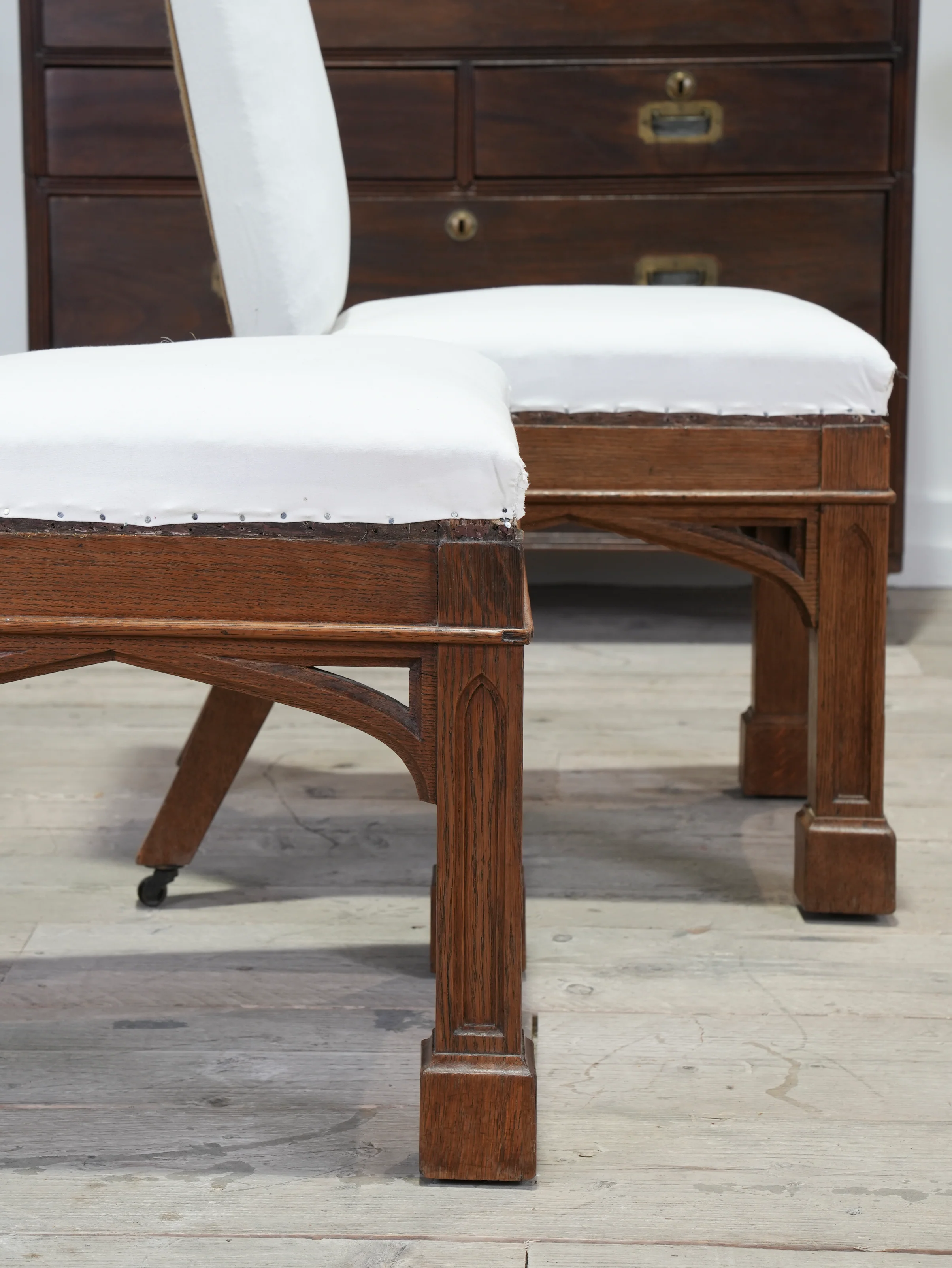 A Pair of Oak Side Chairs in the manner of Owen Jones - Image 7