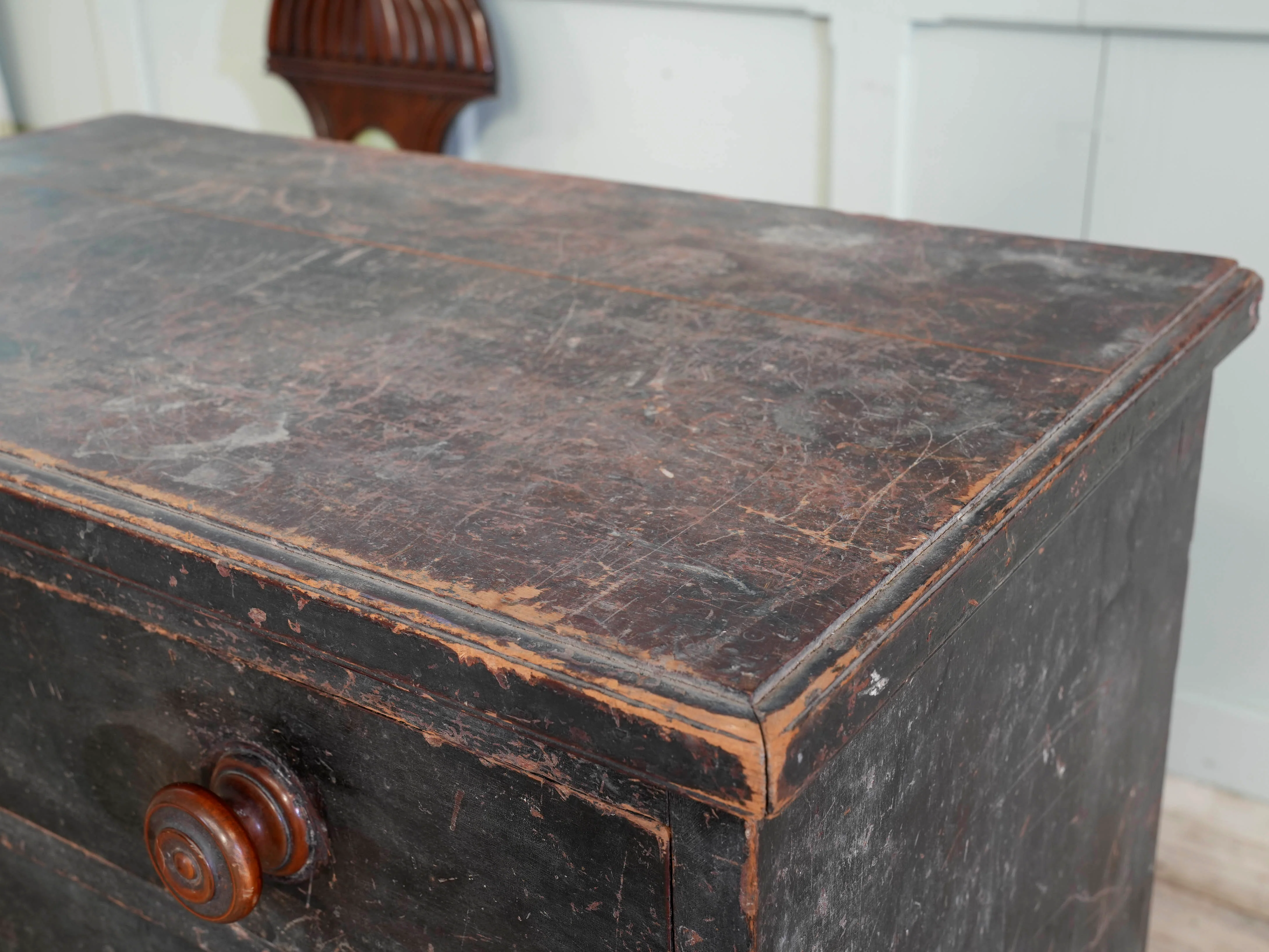 A 19th Century Painted Pine Chest of Drawers - Image 14