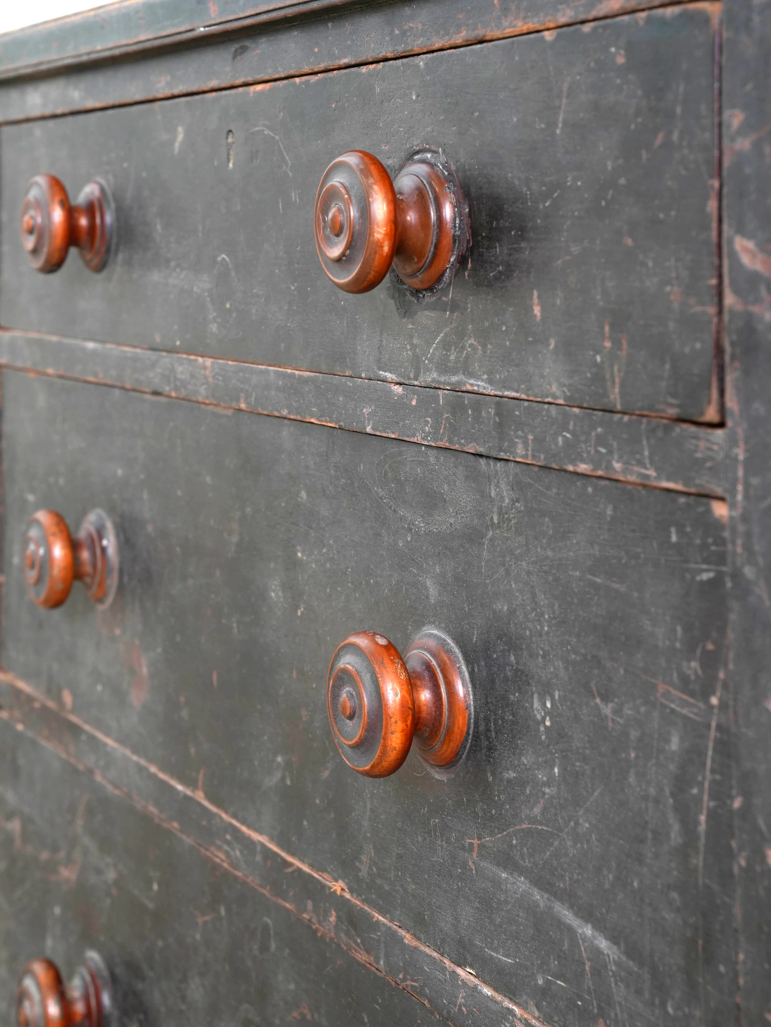 A 19th Century Painted Pine Chest of Drawers - Image 8