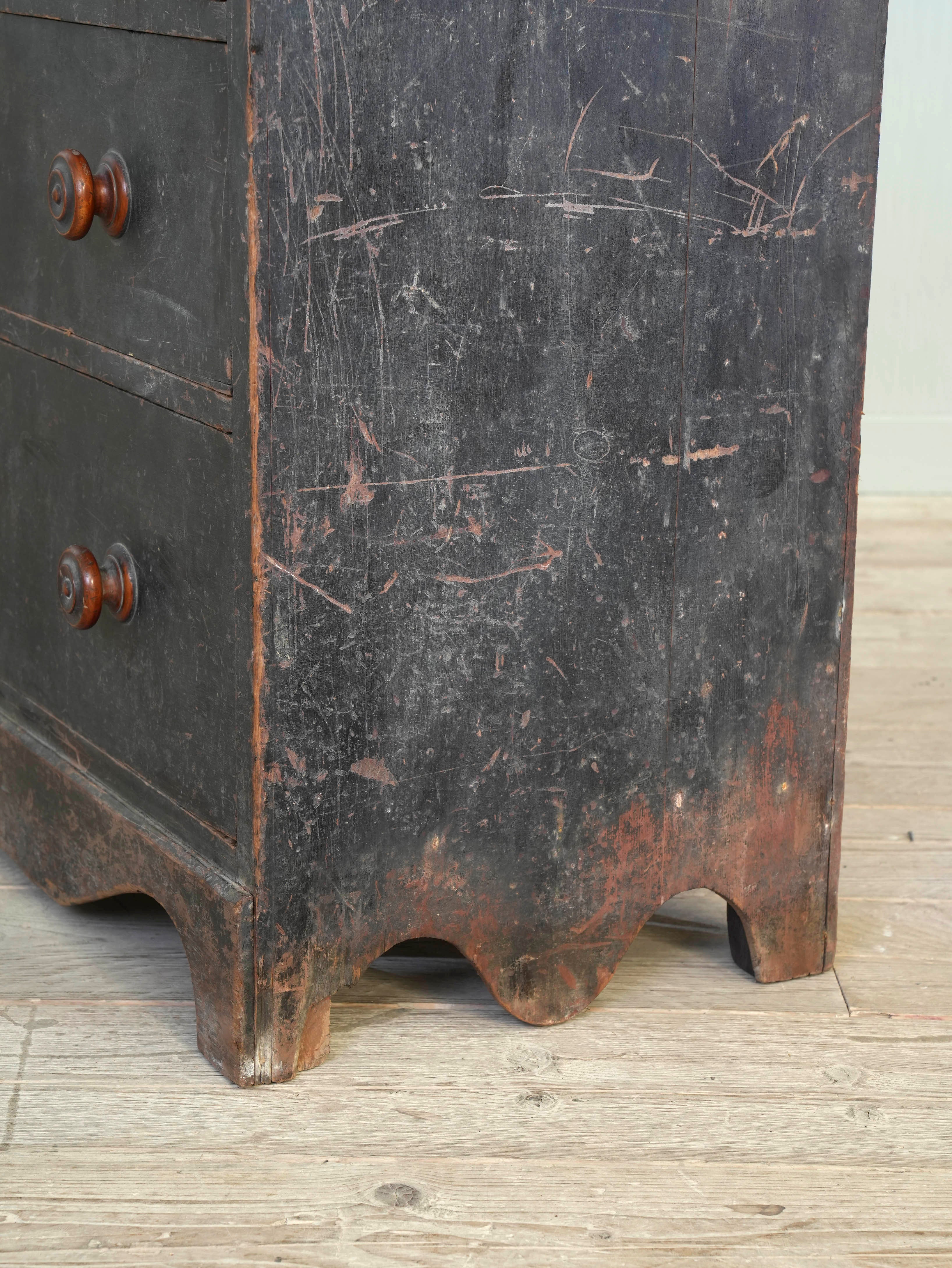 A 19th Century Painted Pine Chest of Drawers - Image 9