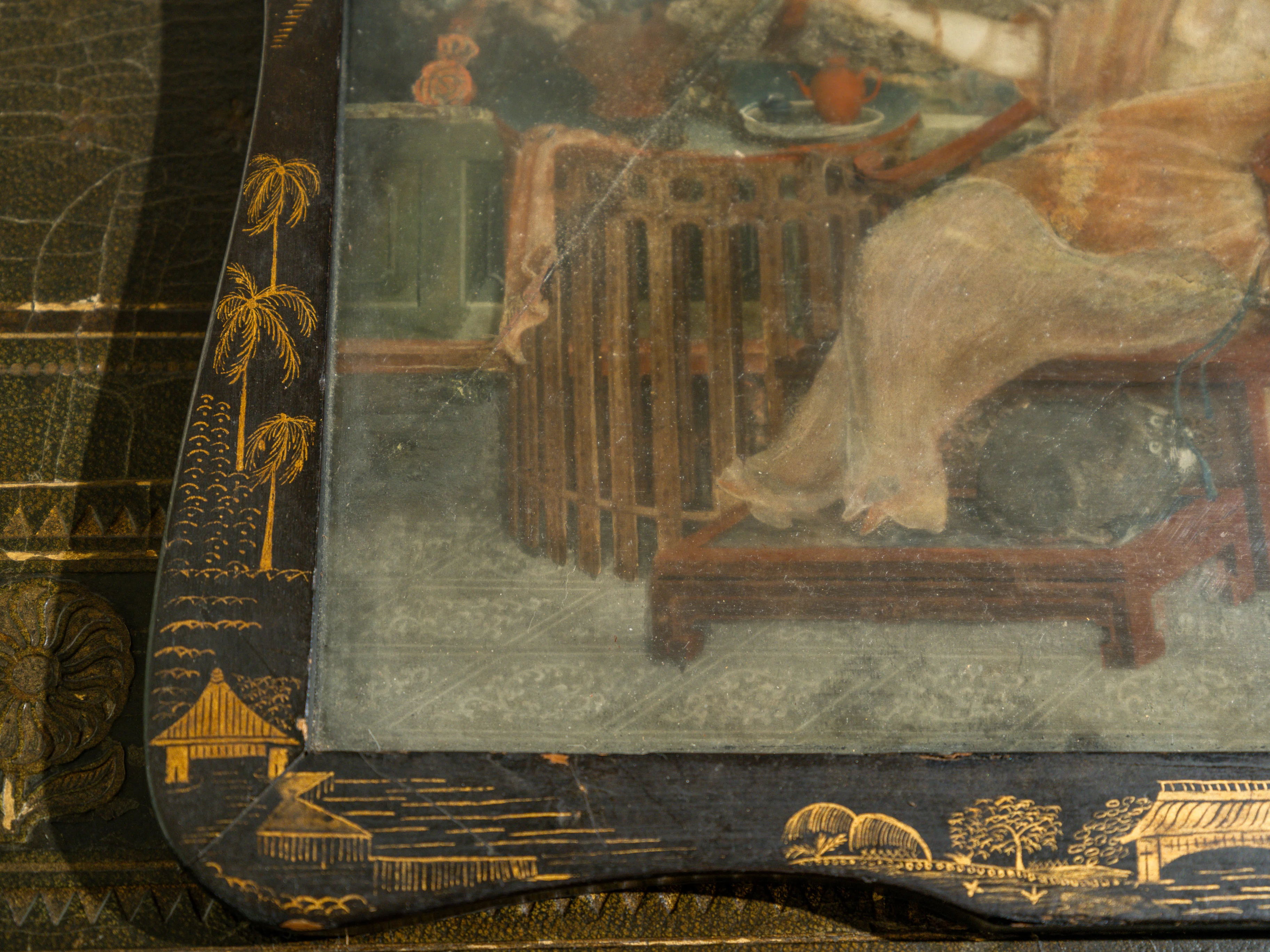 A Pair of 18th Century Chinese Reverse Glass Mirrors - Image 17