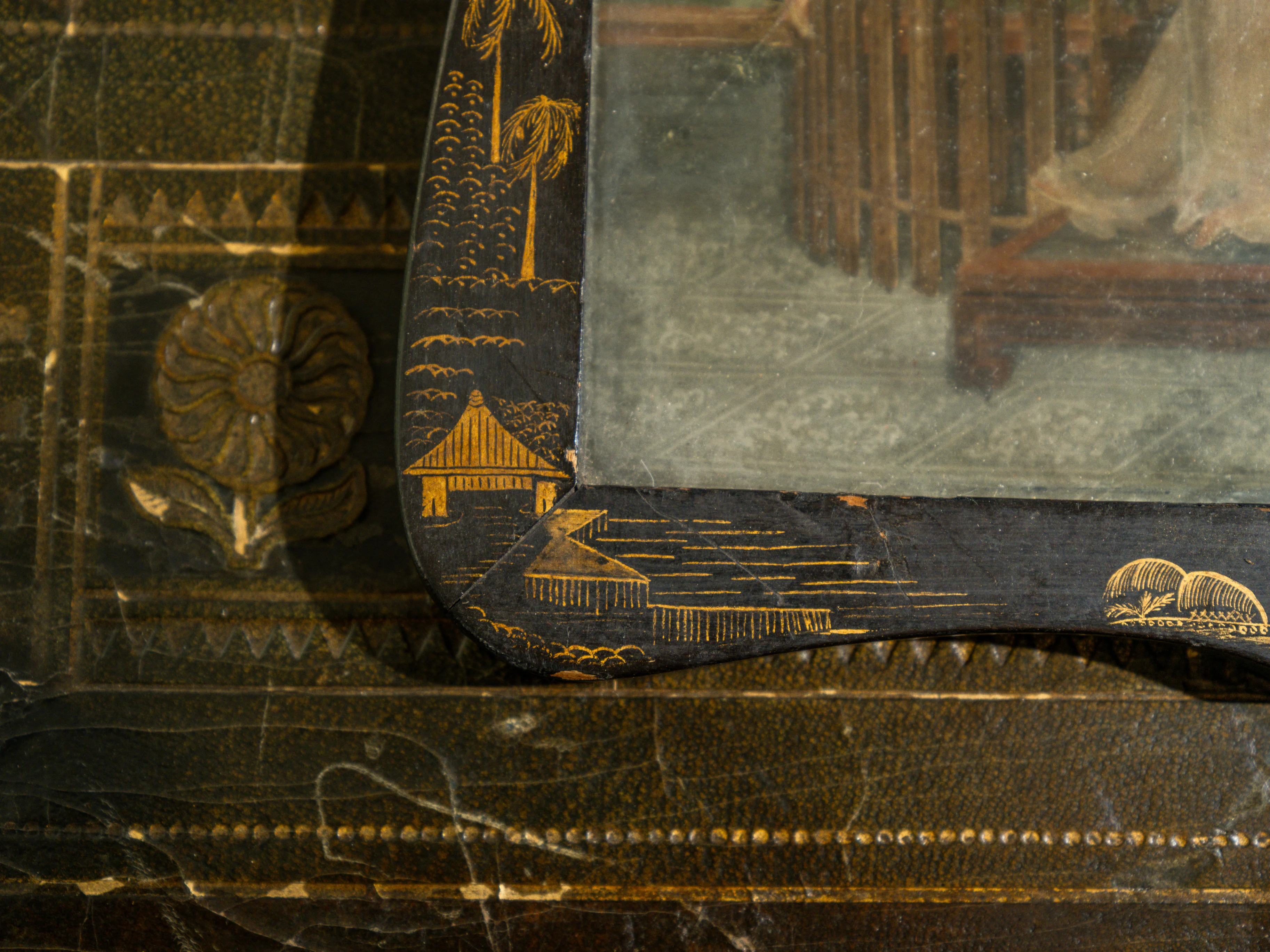 A Pair of 18th Century Chinese Reverse Glass Mirrors - Image 21